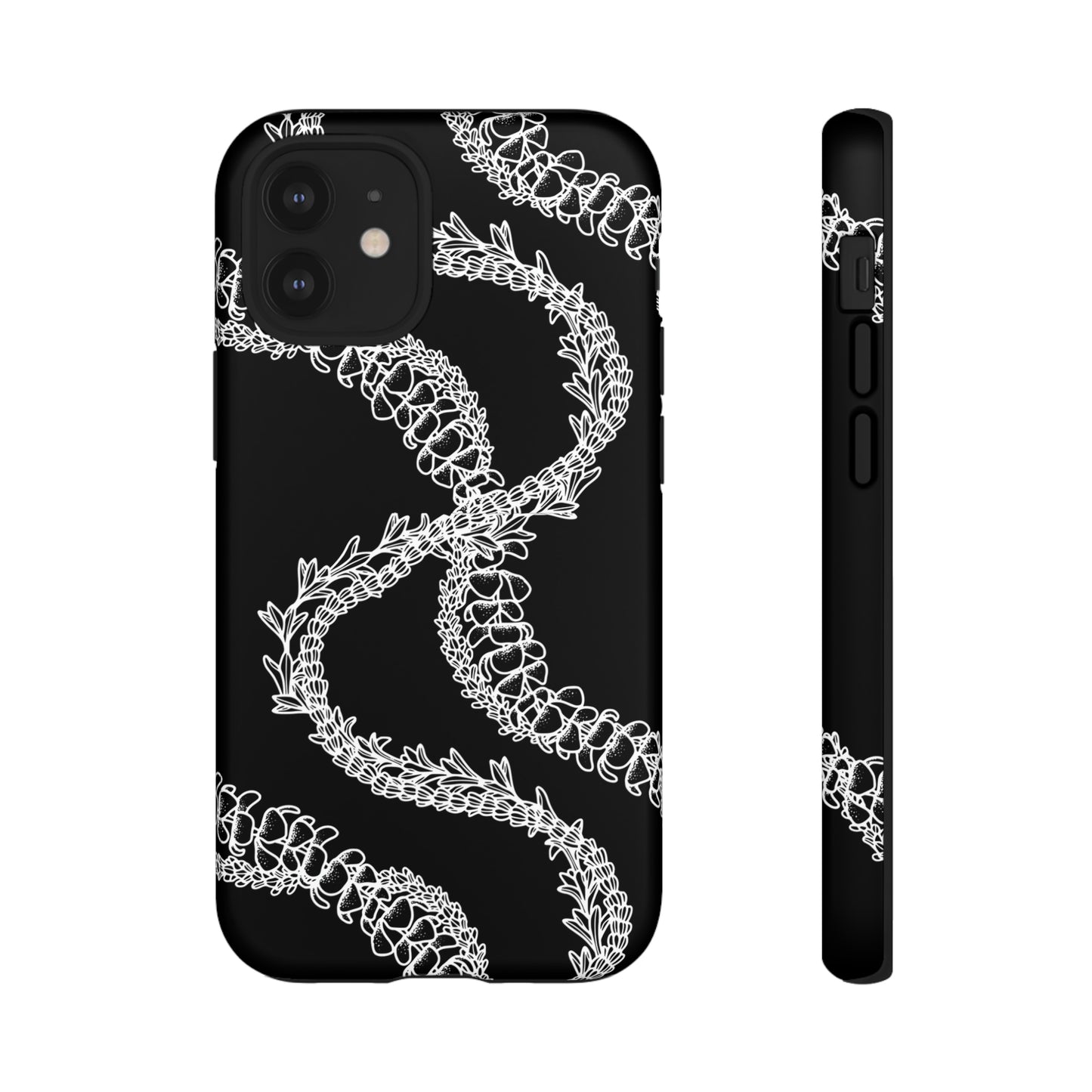 Black Curvy Lei Phone Case
