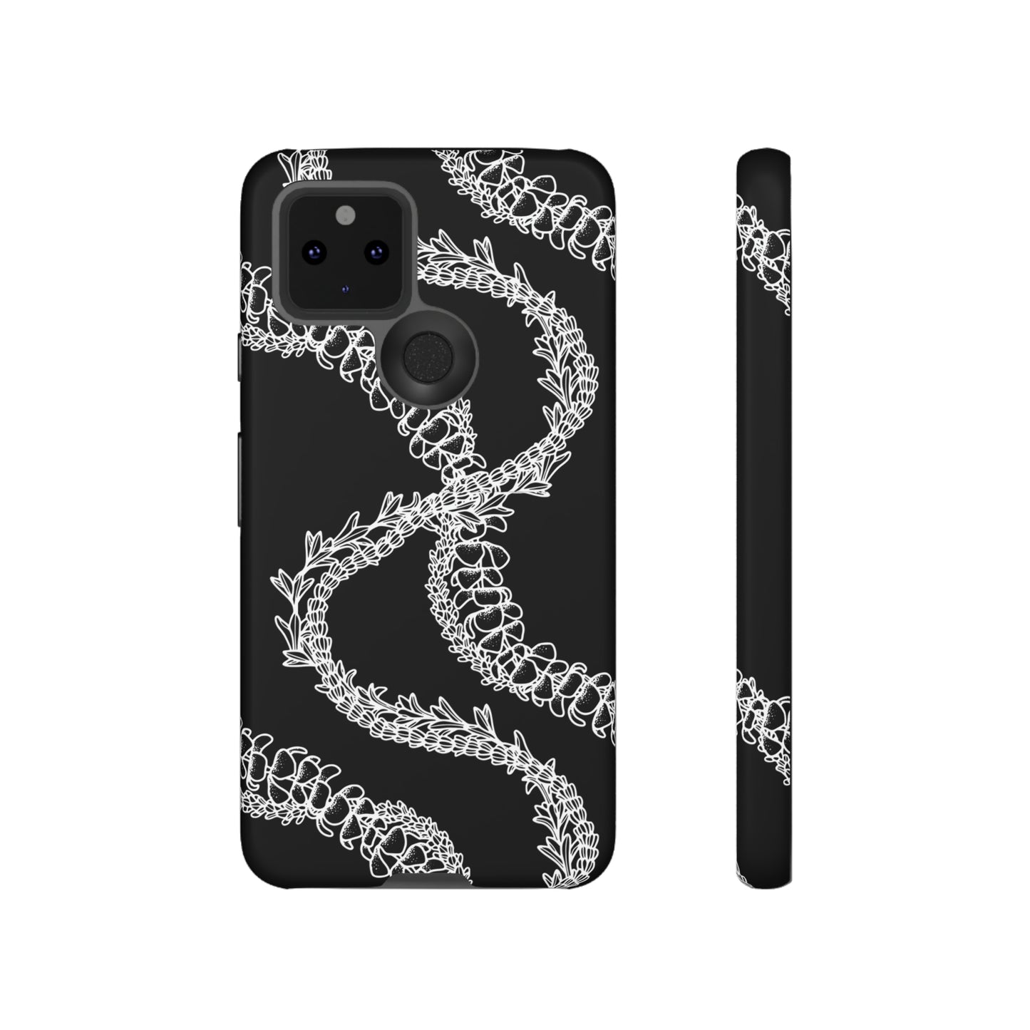 Black Curvy Lei Phone Case