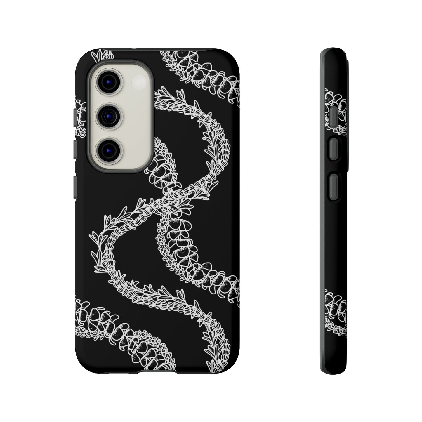 Black Curvy Lei Phone Case
