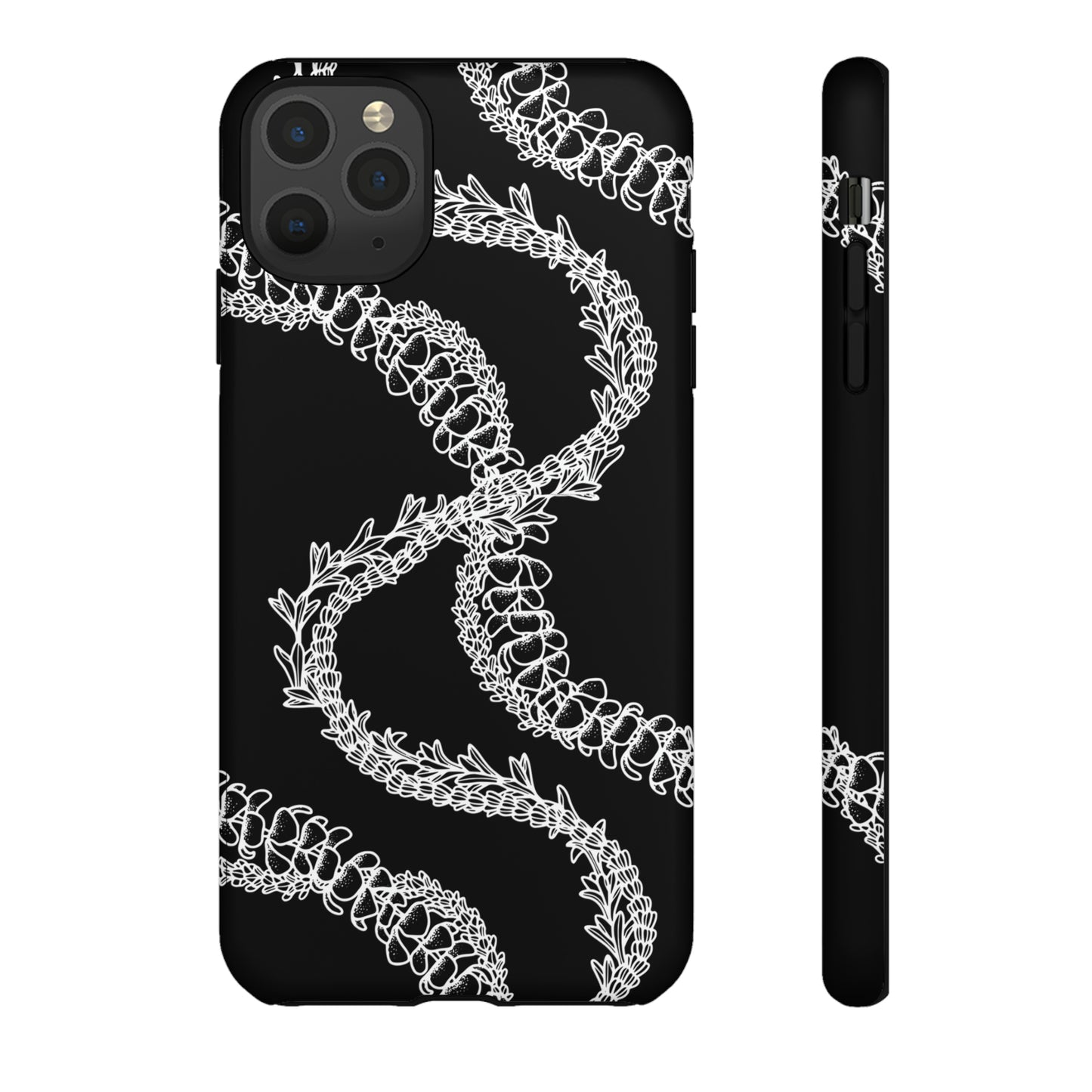 Black Curvy Lei Phone Case