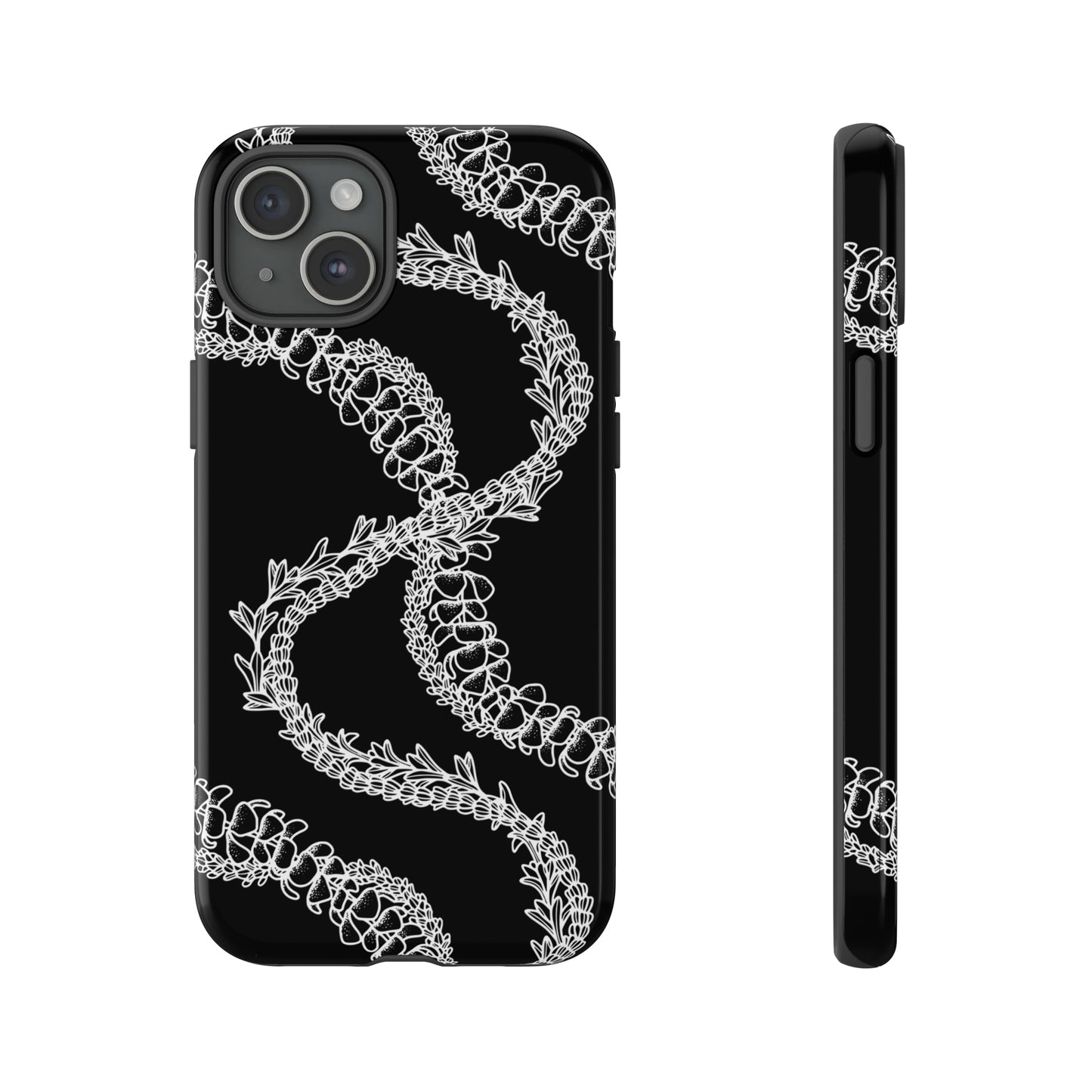 Black Curvy Lei Phone Case