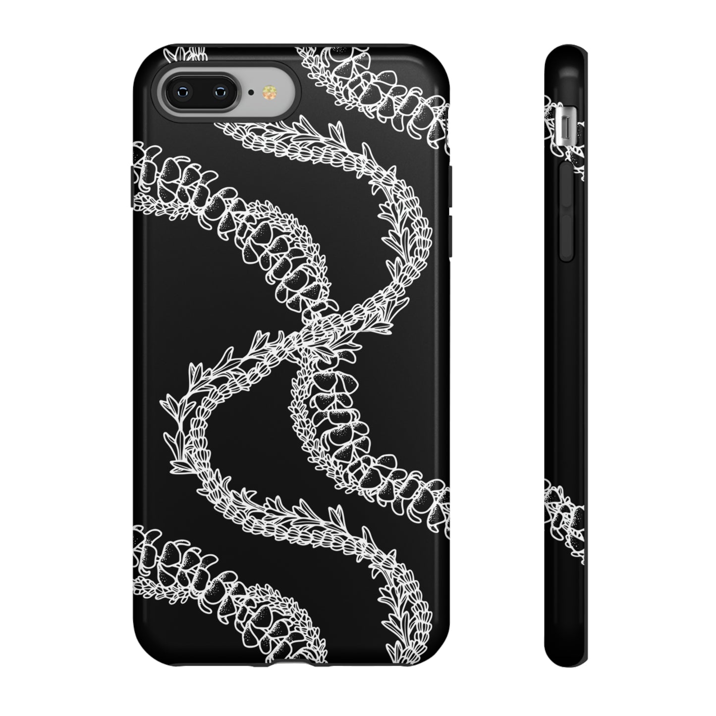 Black Curvy Lei Phone Case