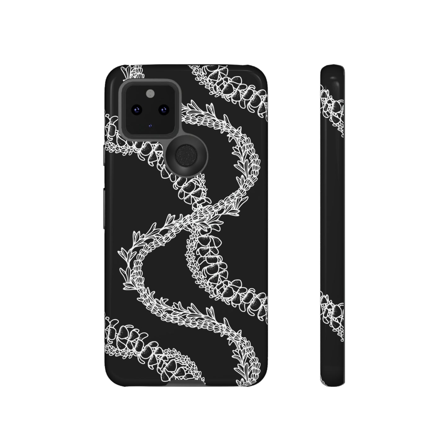 Black Curvy Lei Phone Case