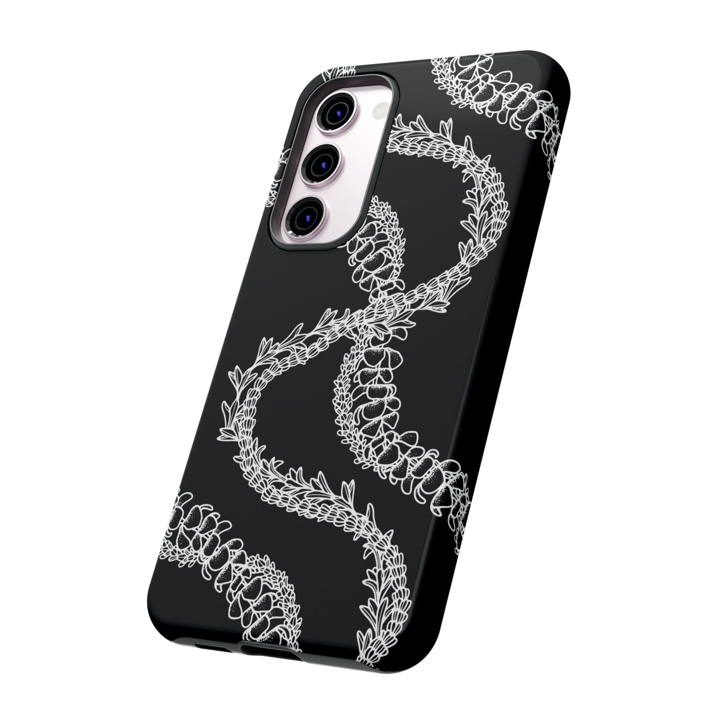 Black Curvy Lei Phone Case