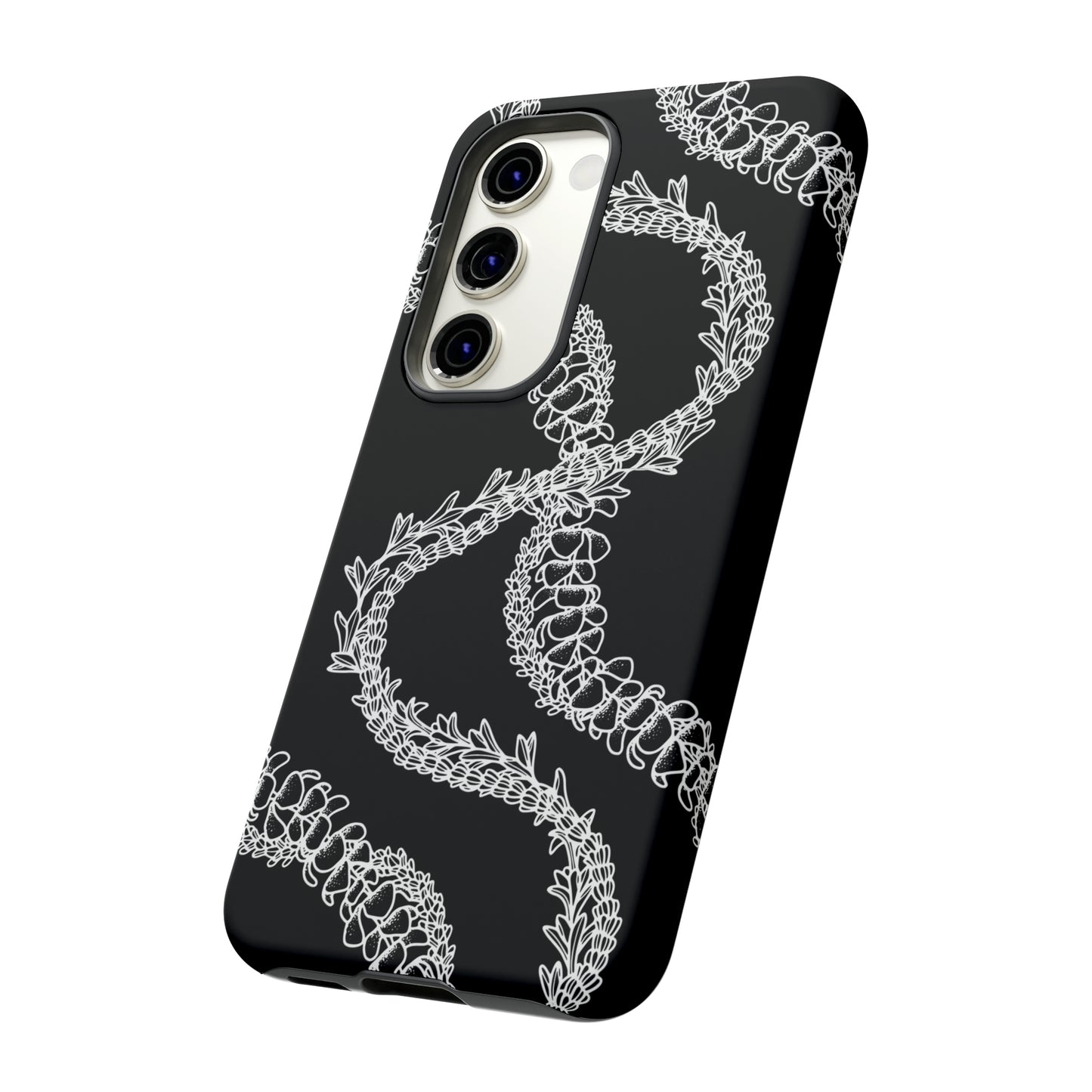 Black Curvy Lei Phone Case