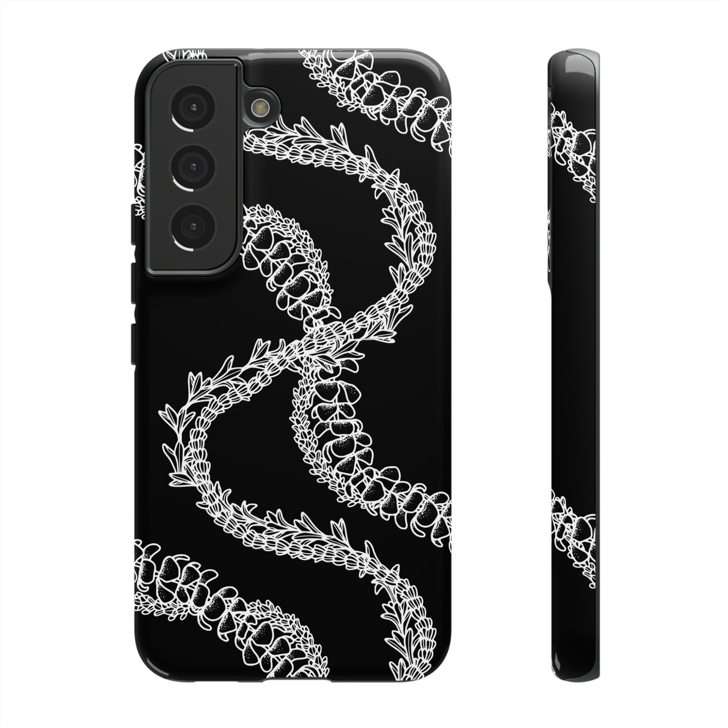Black Curvy Lei Phone Case