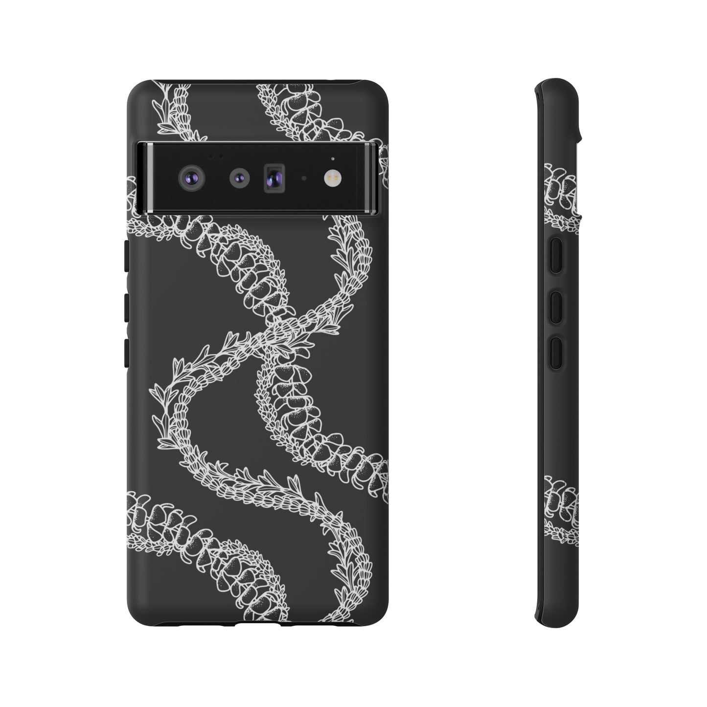 Black Curvy Lei Phone Case