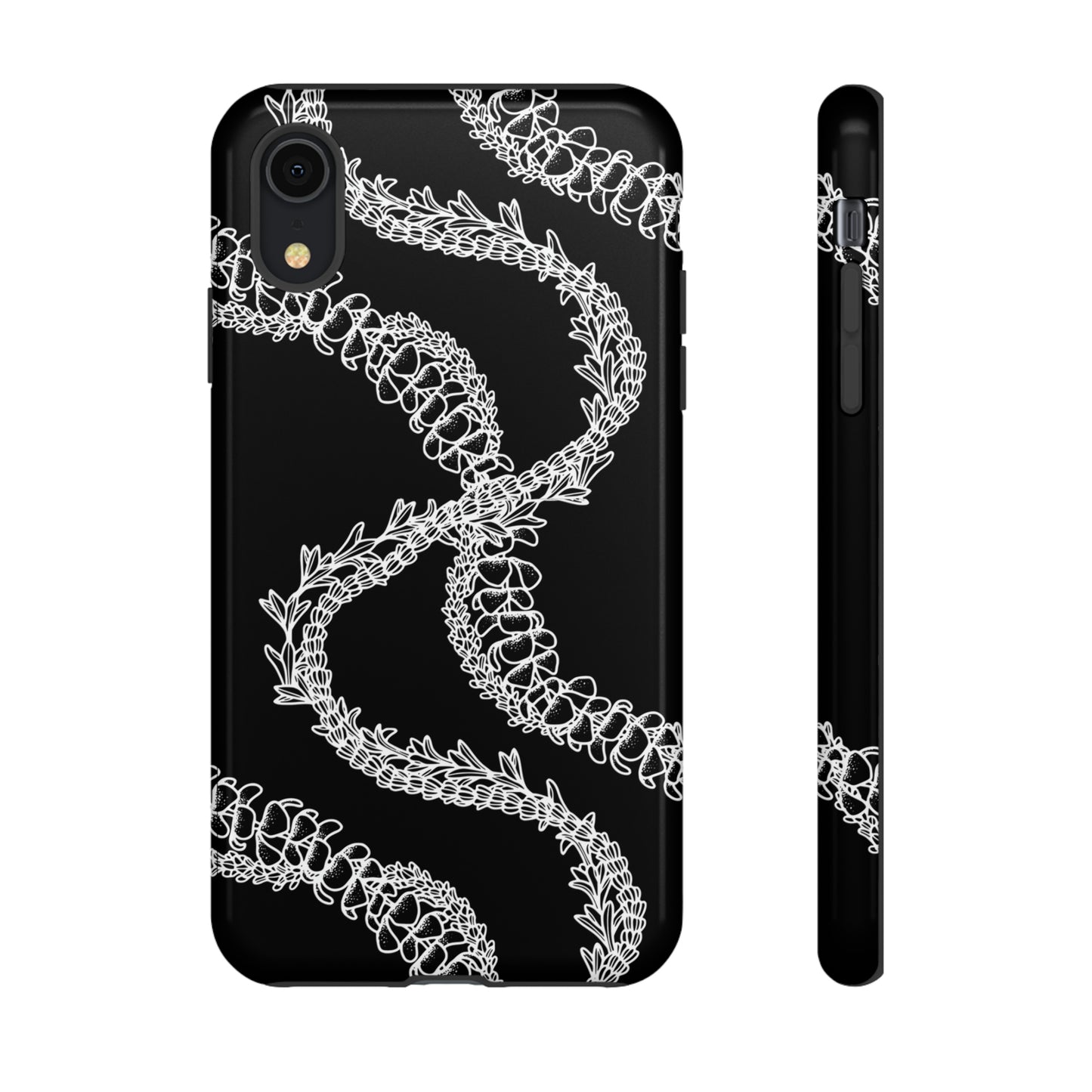 Black Curvy Lei Phone Case