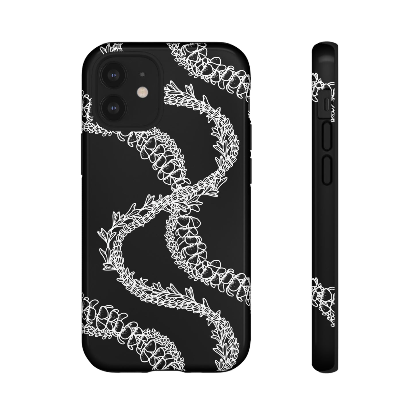 Black Curvy Lei Phone Case