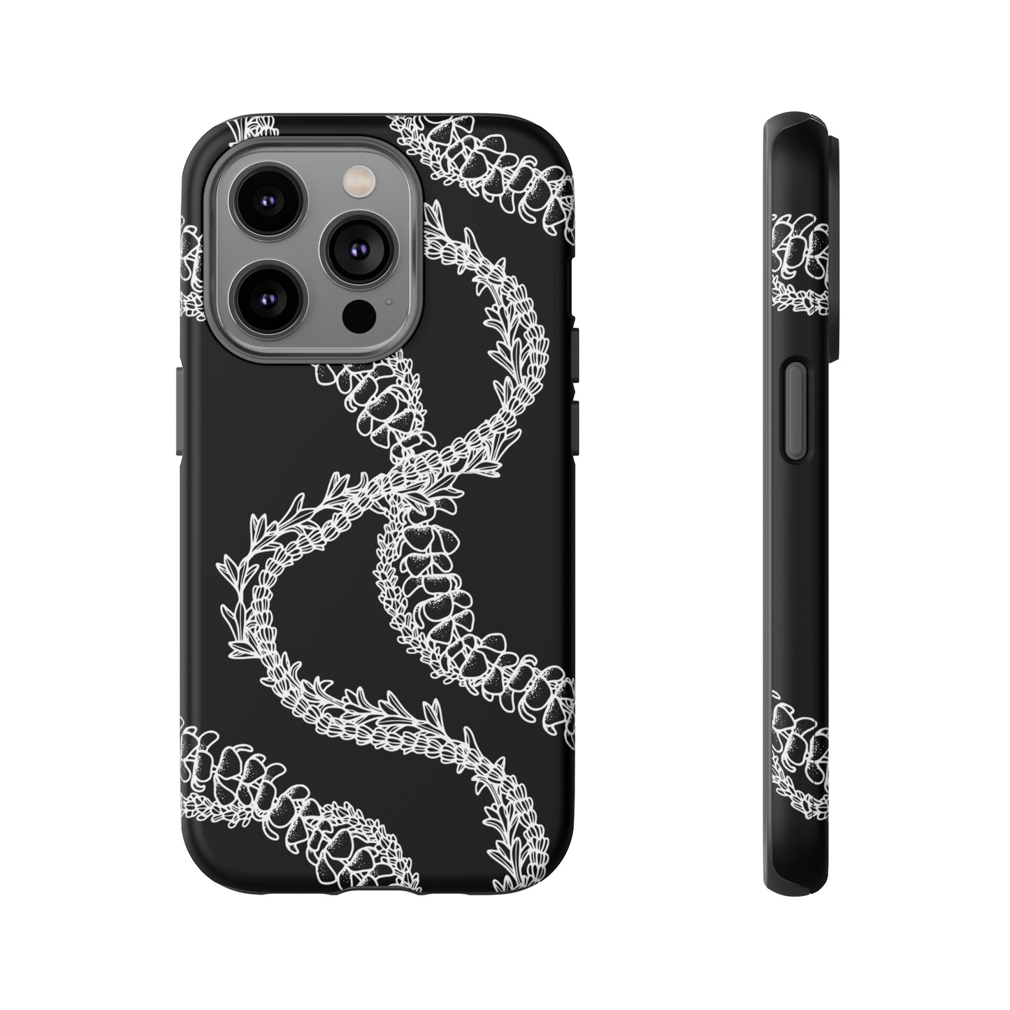 Black Curvy Lei Phone Case
