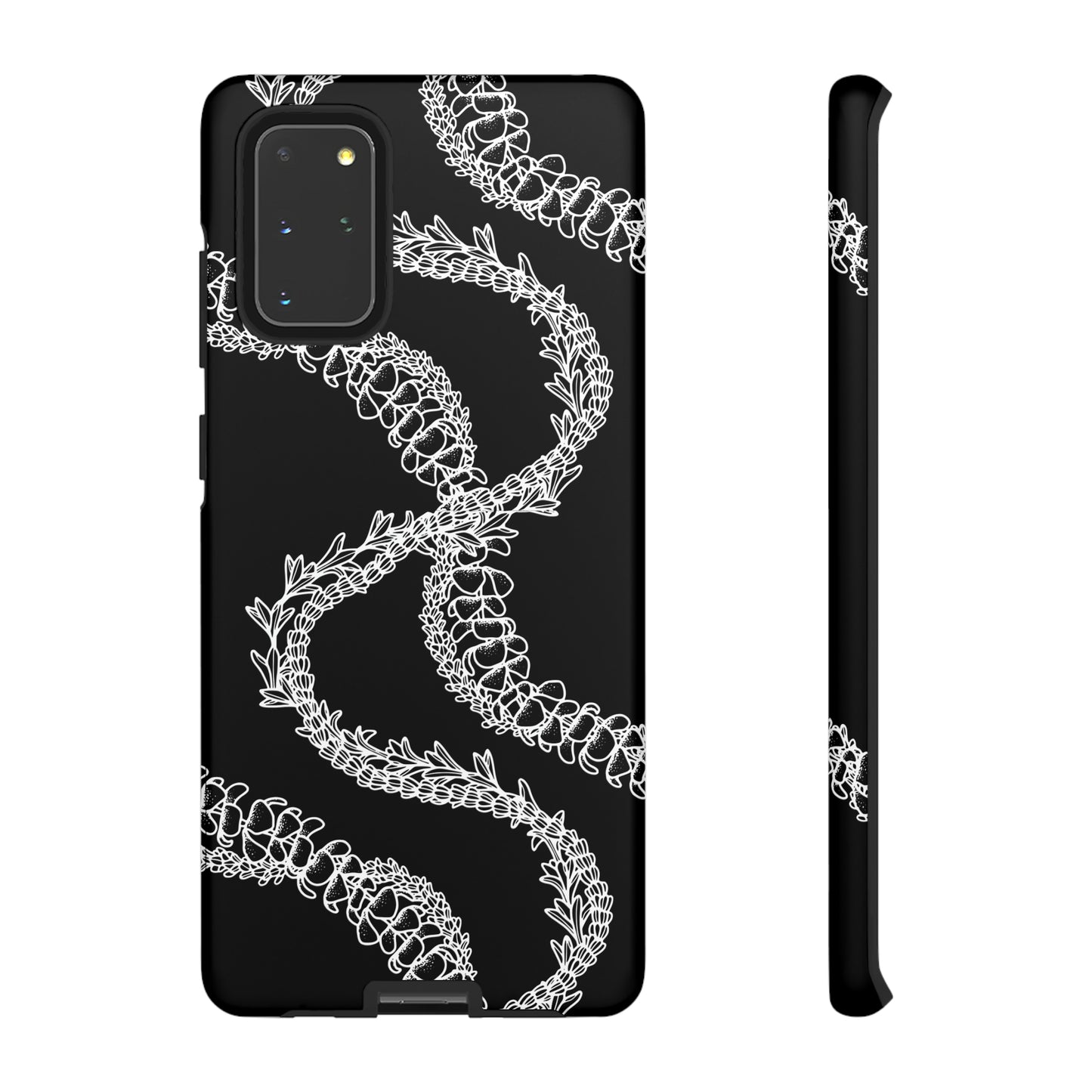 Black Curvy Lei Phone Case