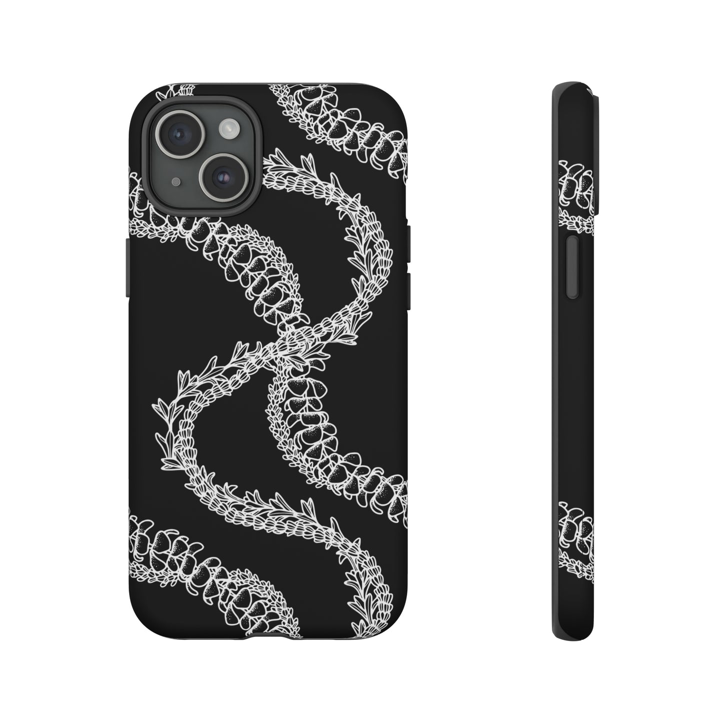 Black Curvy Lei Phone Case