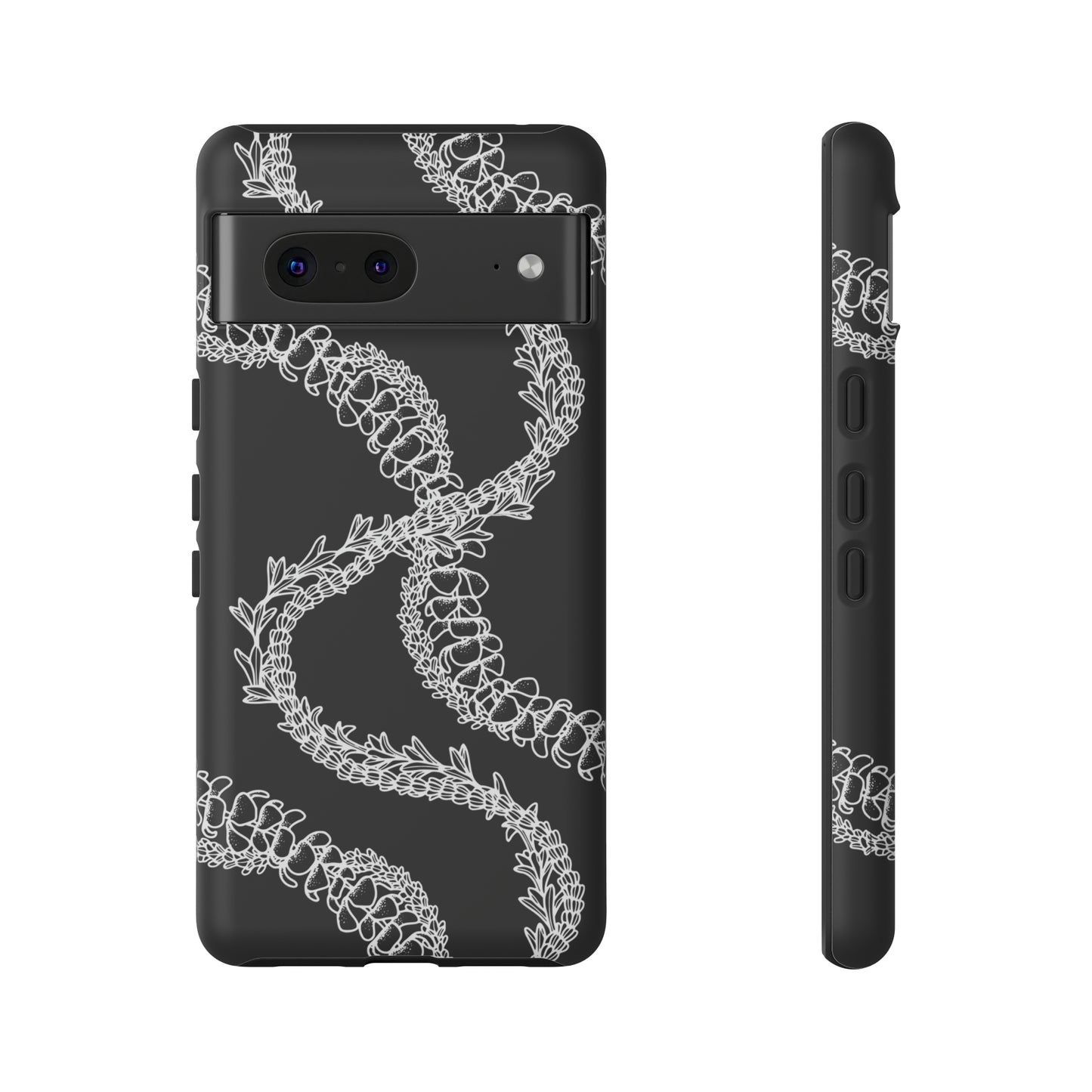Black Curvy Lei Phone Case