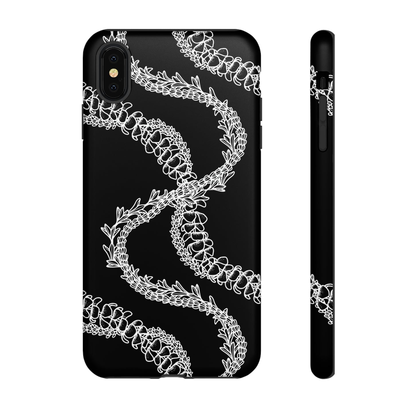 Black Curvy Lei Phone Case