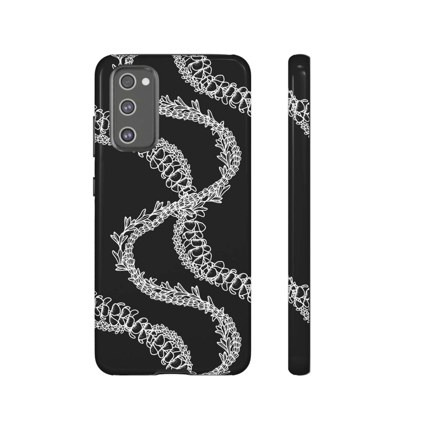 Black Curvy Lei Phone Case