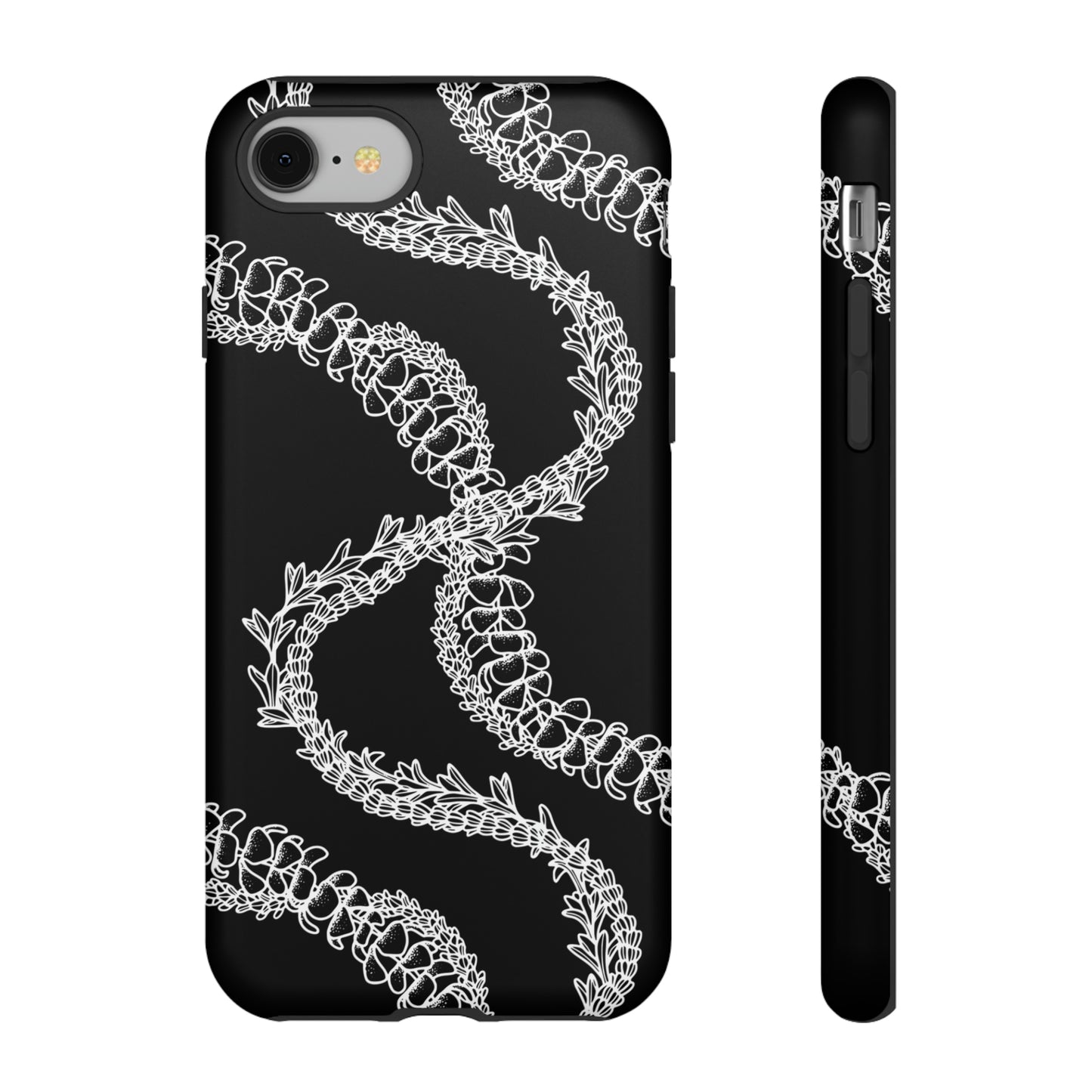 Black Curvy Lei Phone Case
