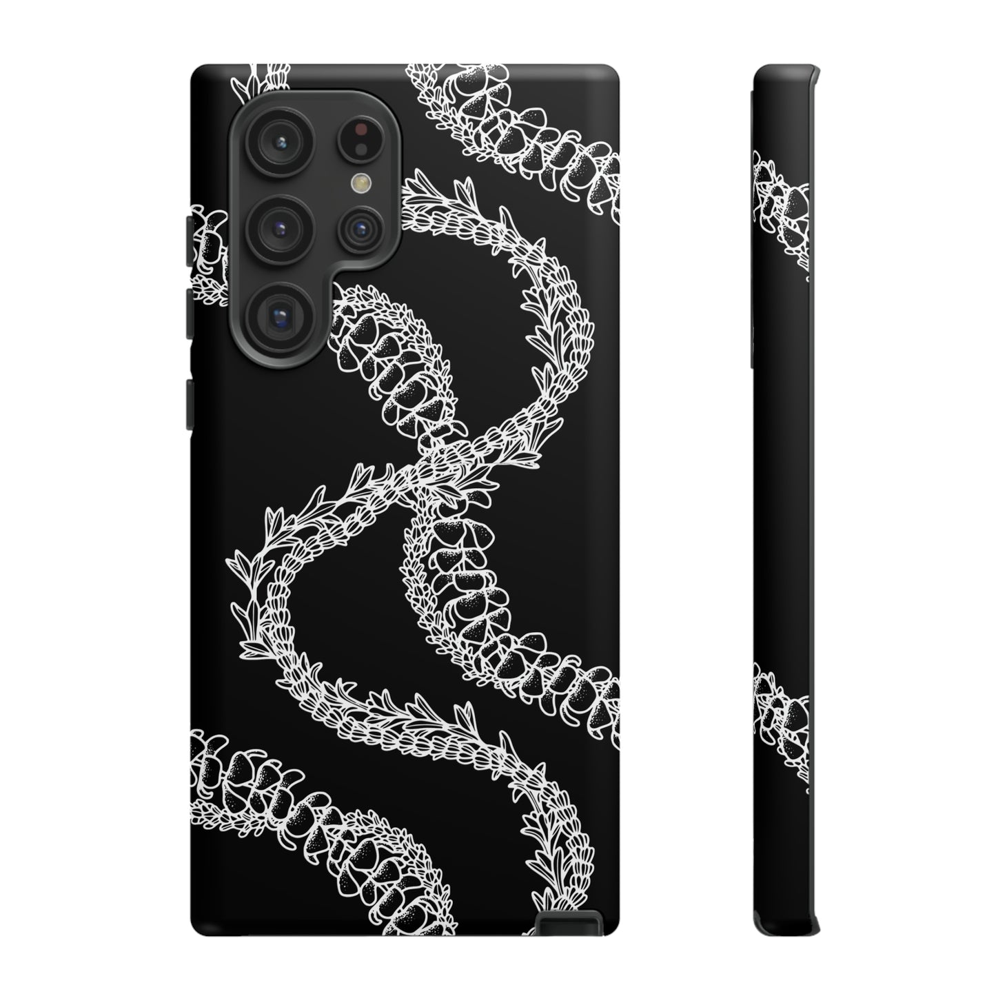 Black Curvy Lei Phone Case