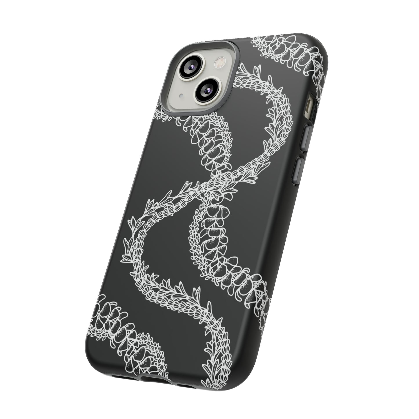 Black Curvy Lei Phone Case