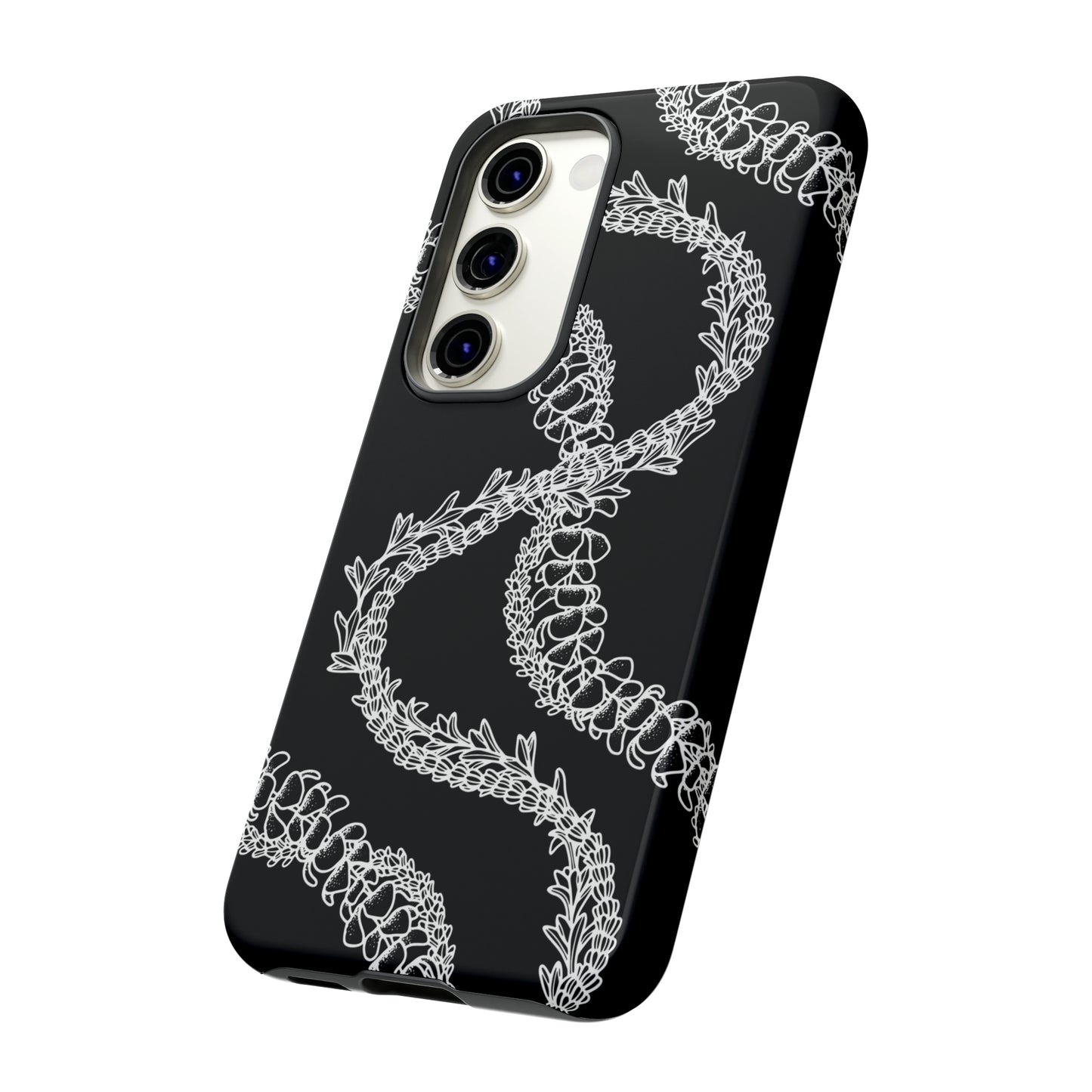 Black Curvy Lei Phone Case