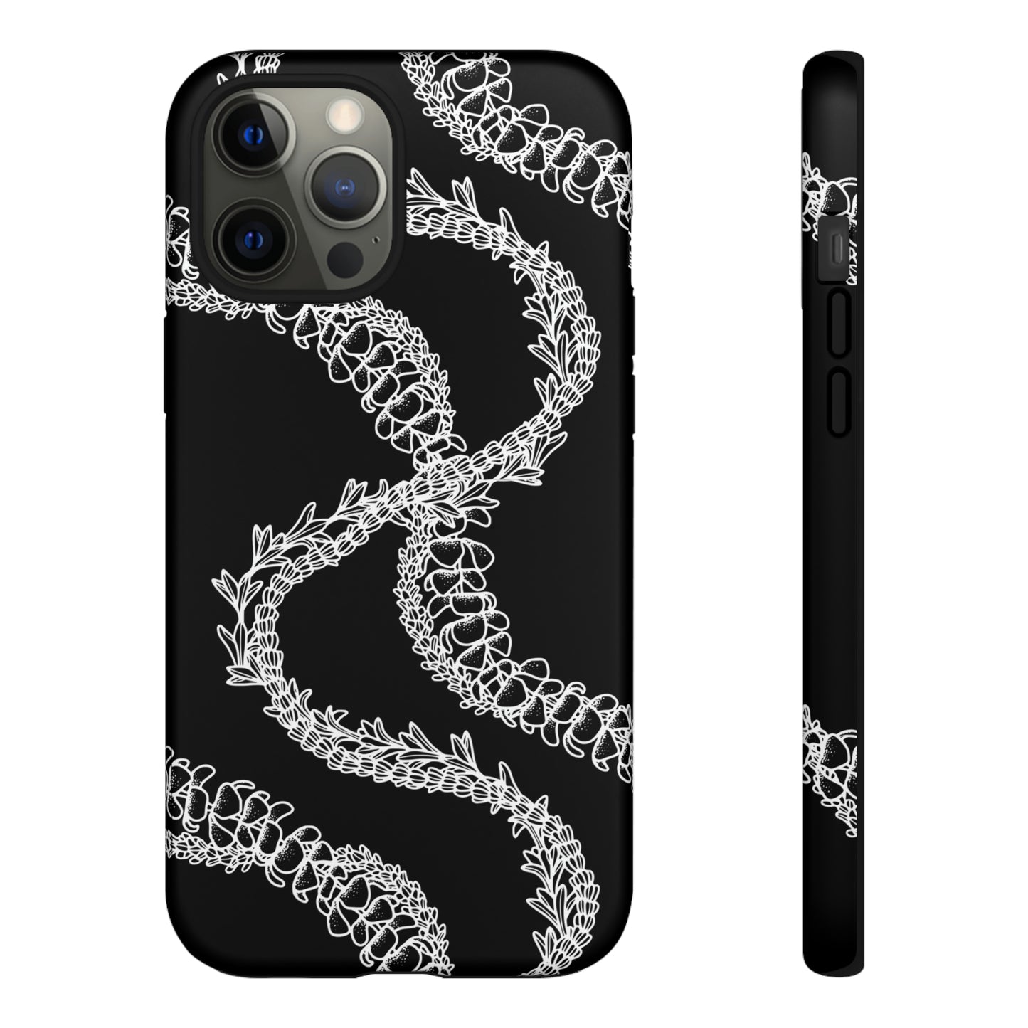 Black Curvy Lei Phone Case