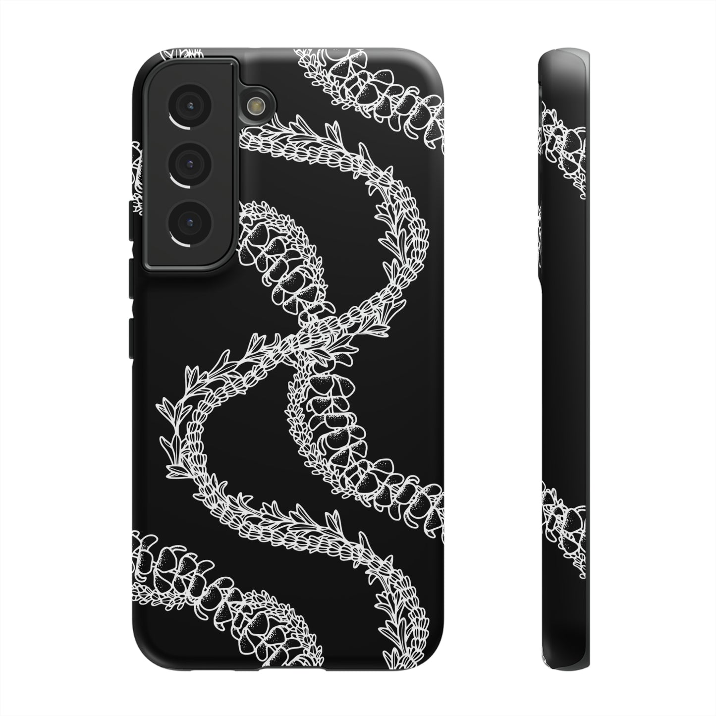 Black Curvy Lei Phone Case