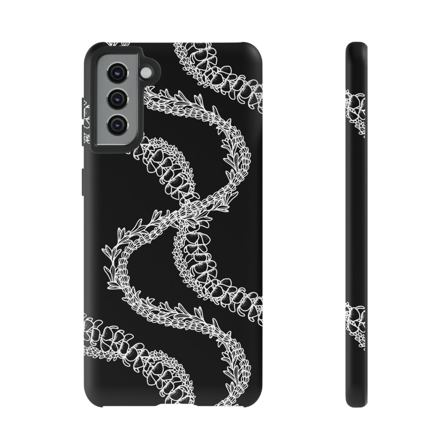Black Curvy Lei Phone Case