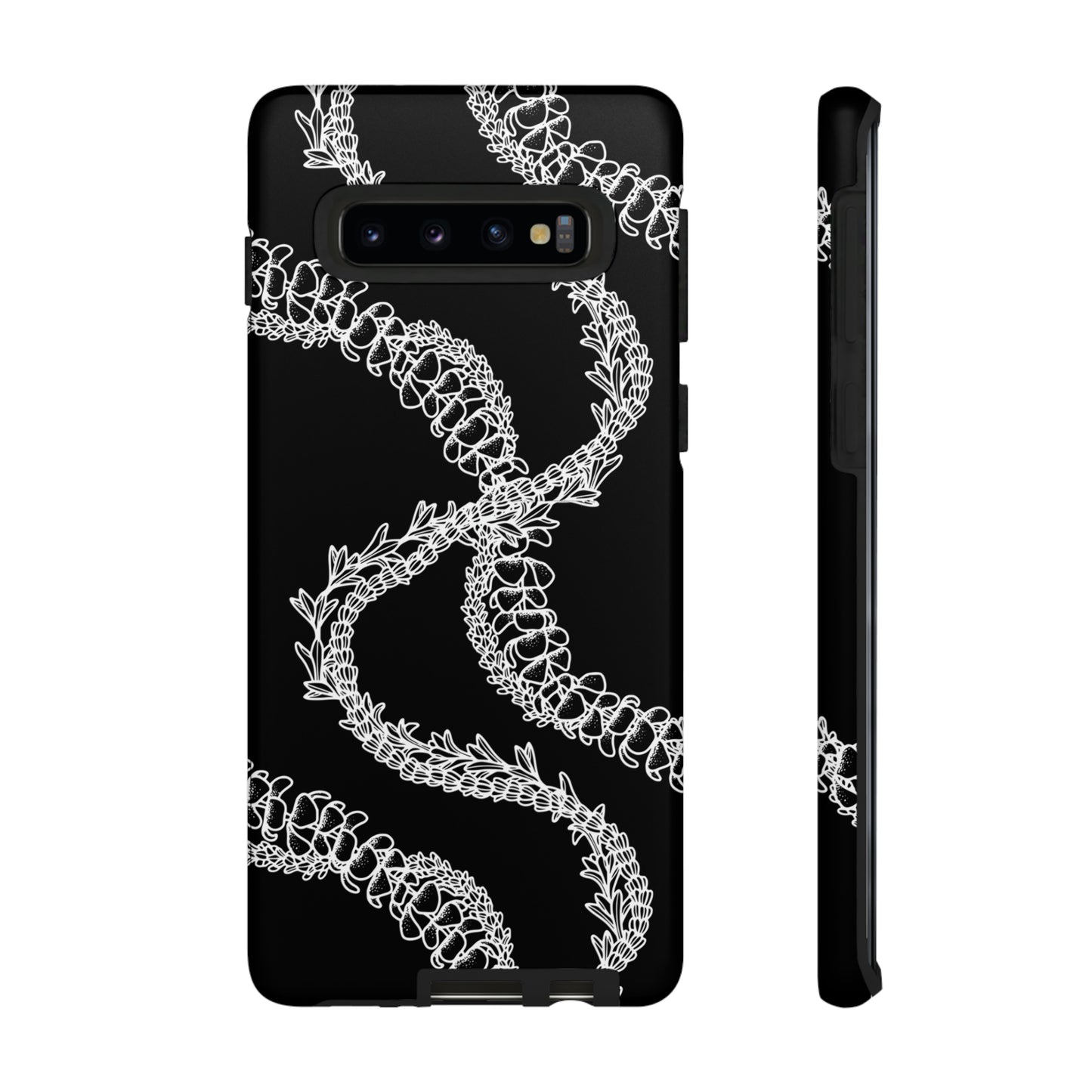 Black Curvy Lei Phone Case