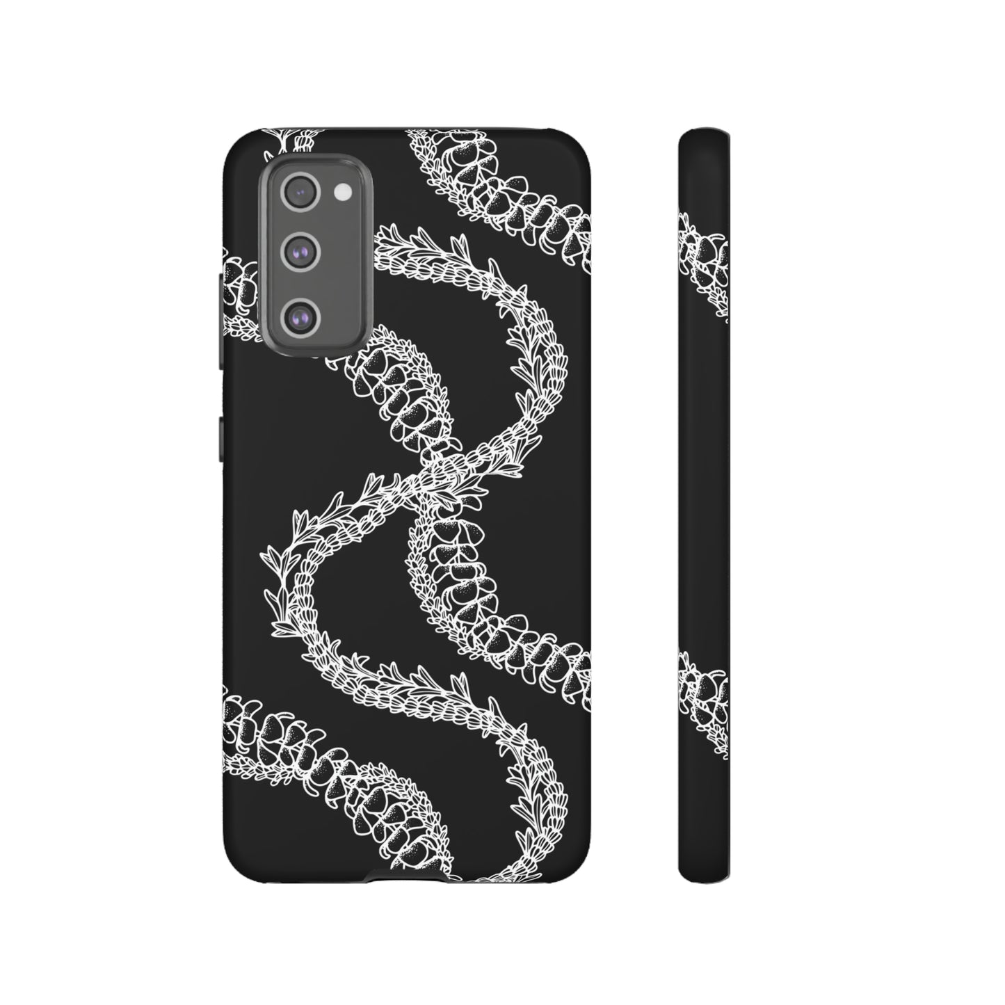 Black Curvy Lei Phone Case