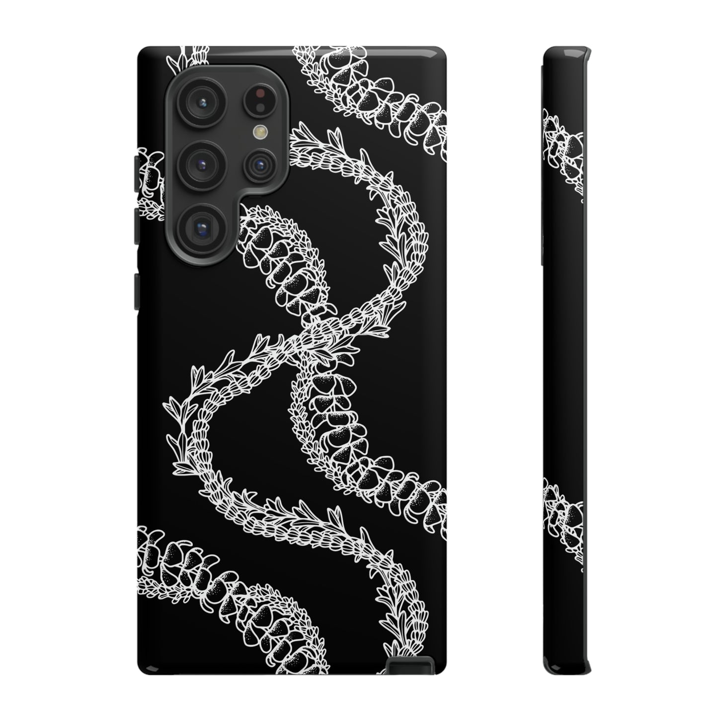 Black Curvy Lei Phone Case