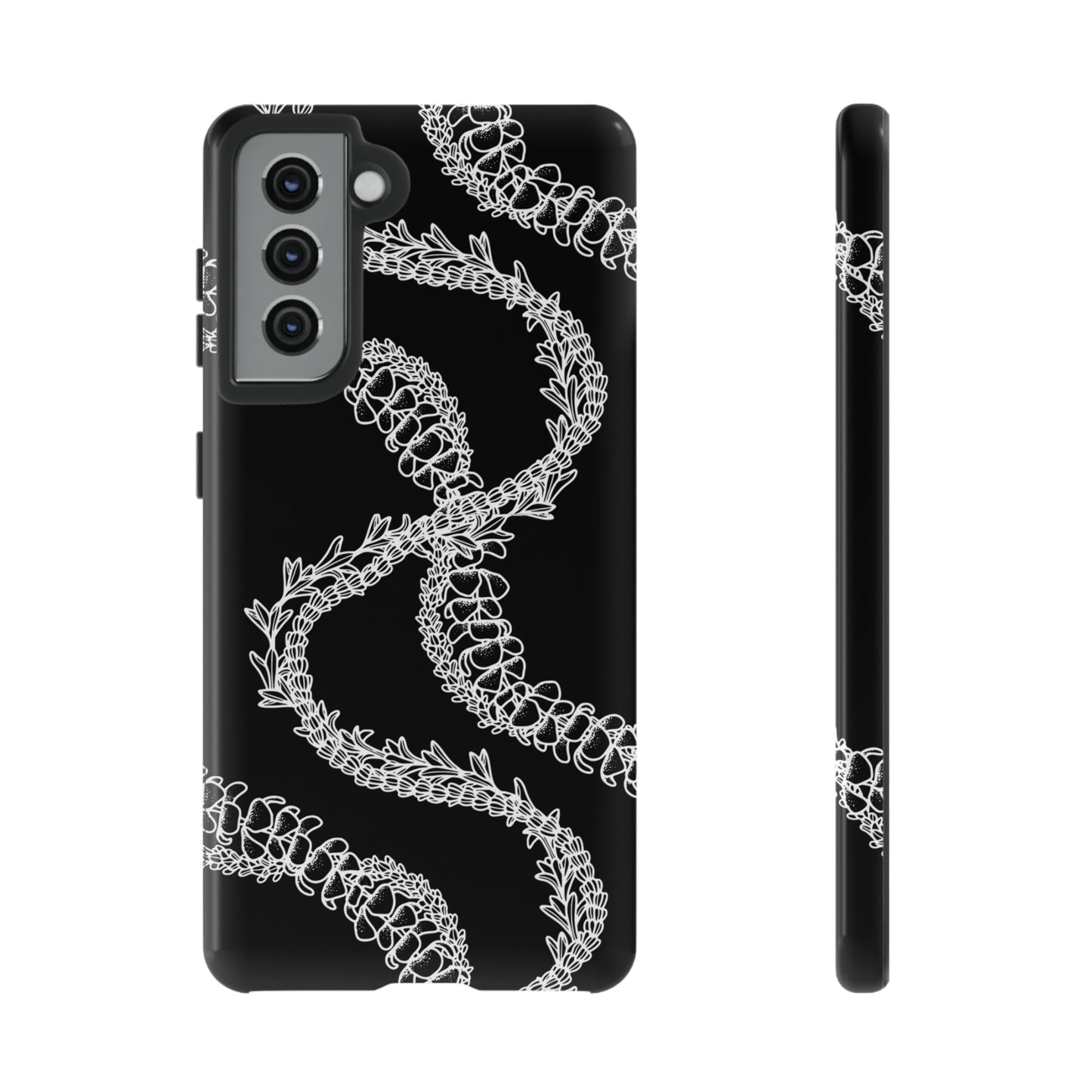 Black Curvy Lei Phone Case