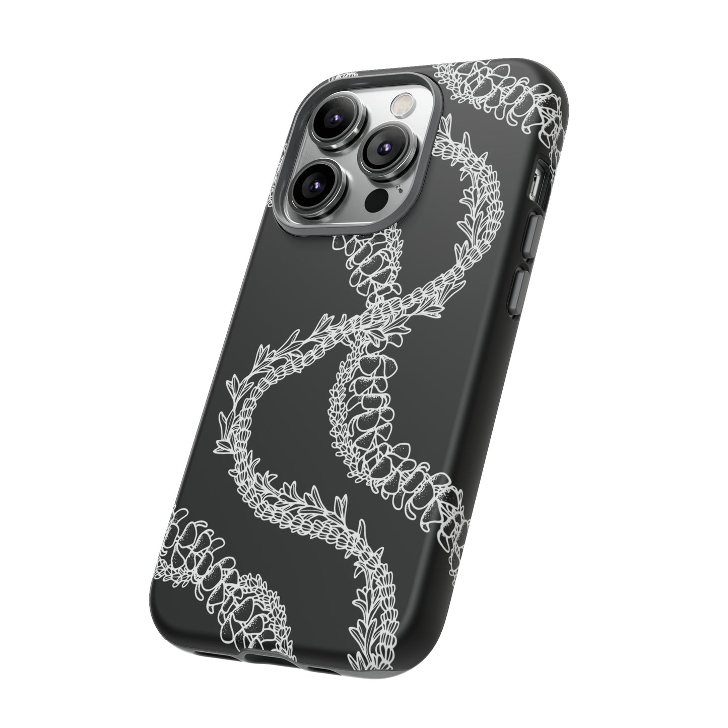 Black Curvy Lei Phone Case