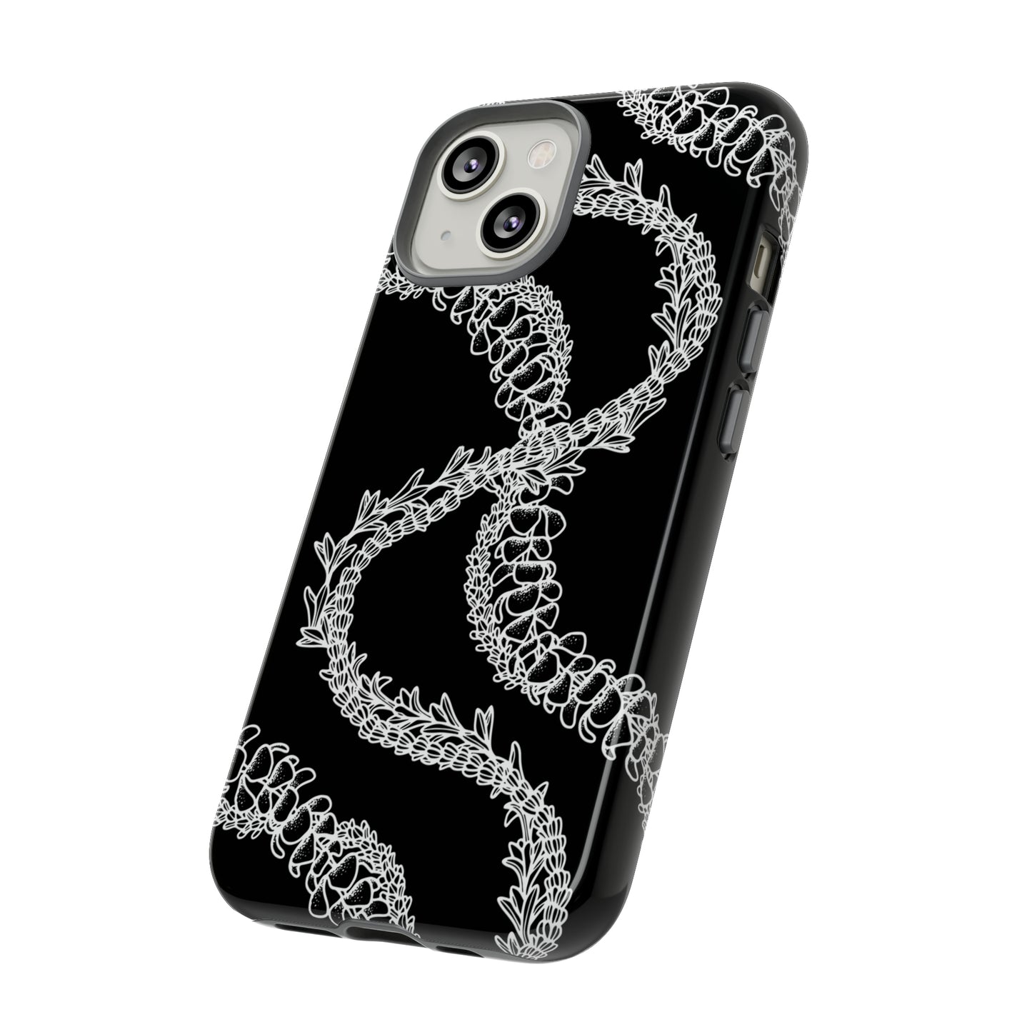 Black Curvy Lei Phone Case