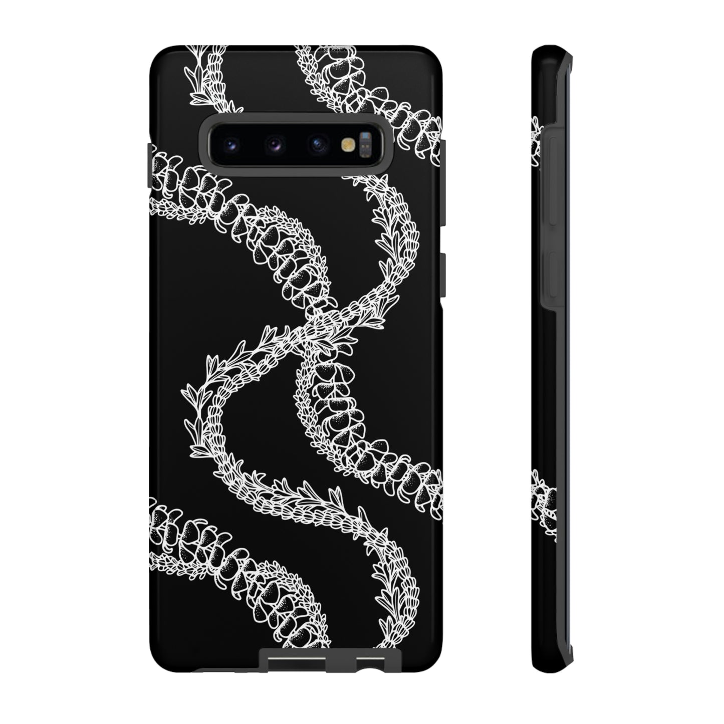 Black Curvy Lei Phone Case