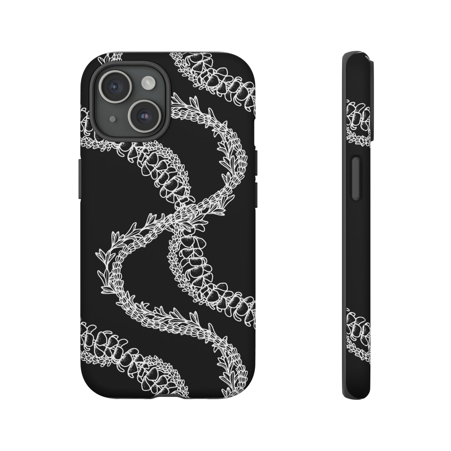 Black Curvy Lei Phone Case