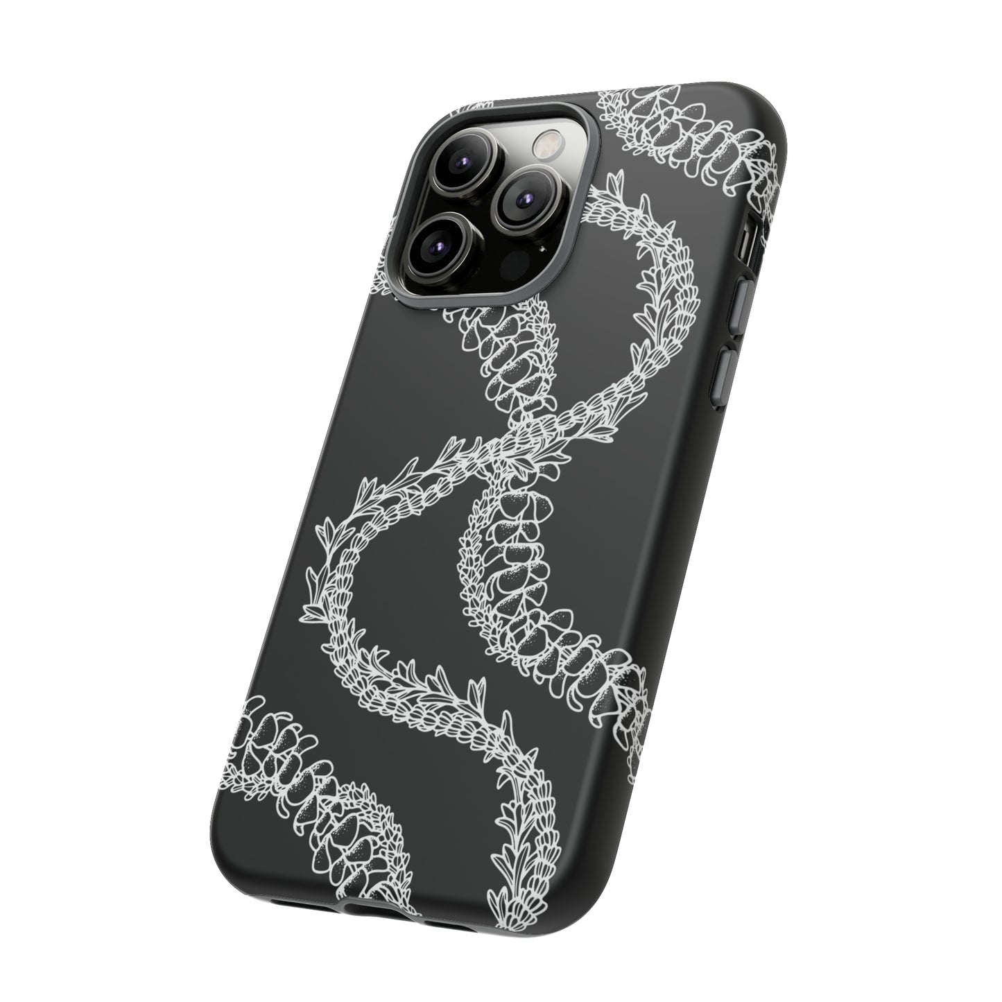 Black Curvy Lei Phone Case
