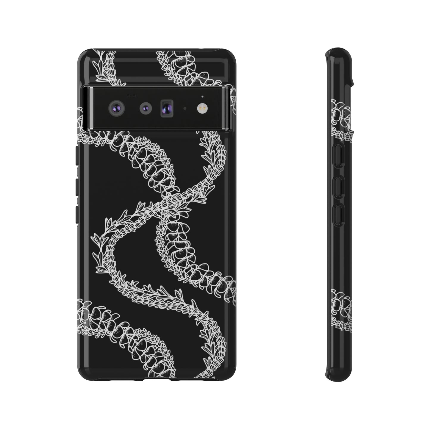 Black Curvy Lei Phone Case