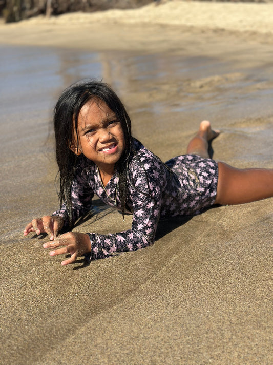 Naupaka Teagan Keiki Long Sleeve Swim
