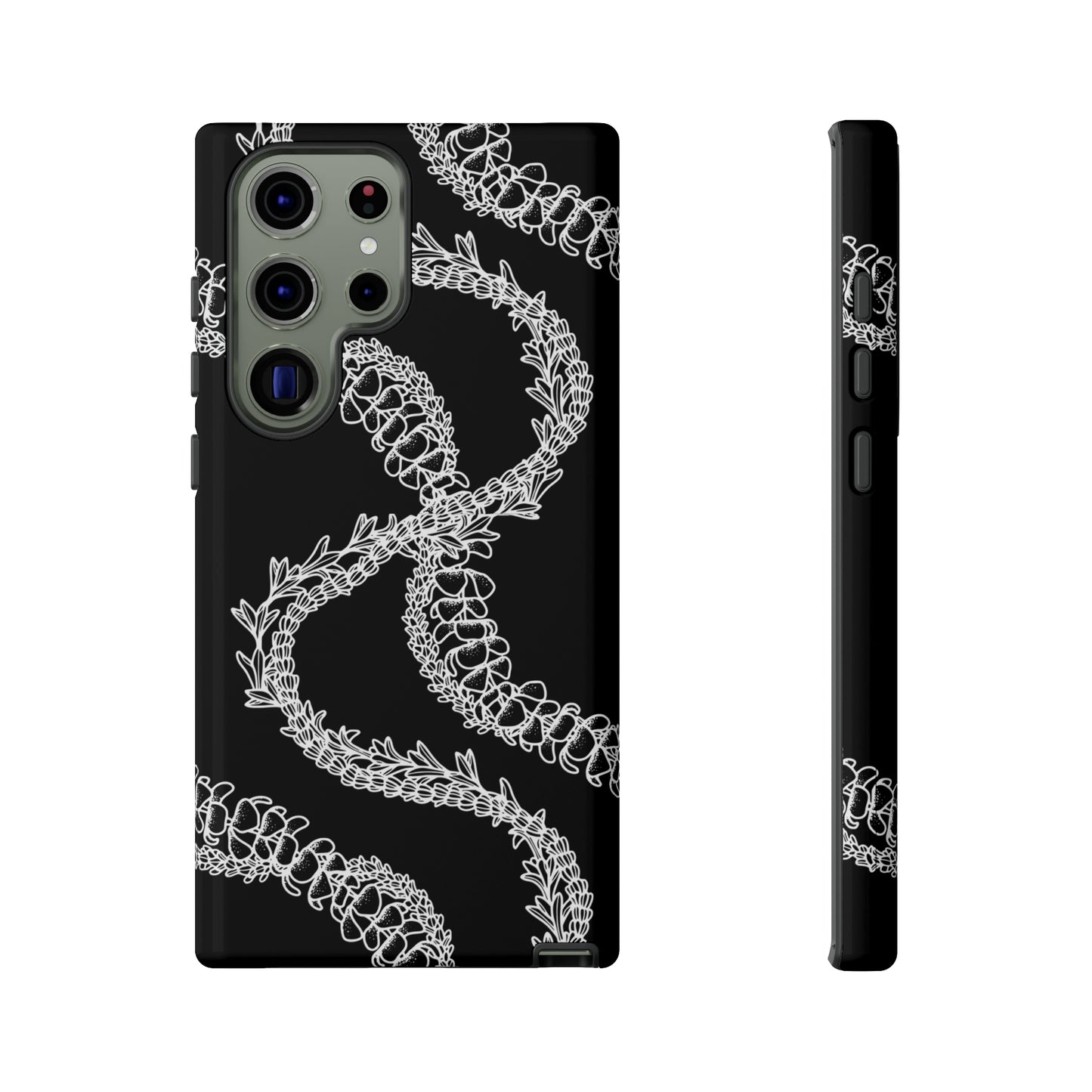 Black Curvy Lei Phone Case