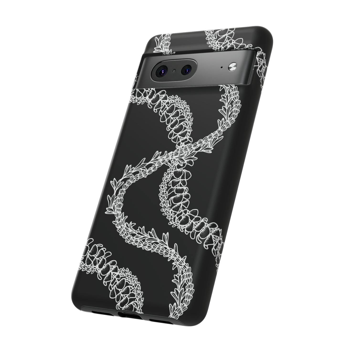 Black Curvy Lei Phone Case