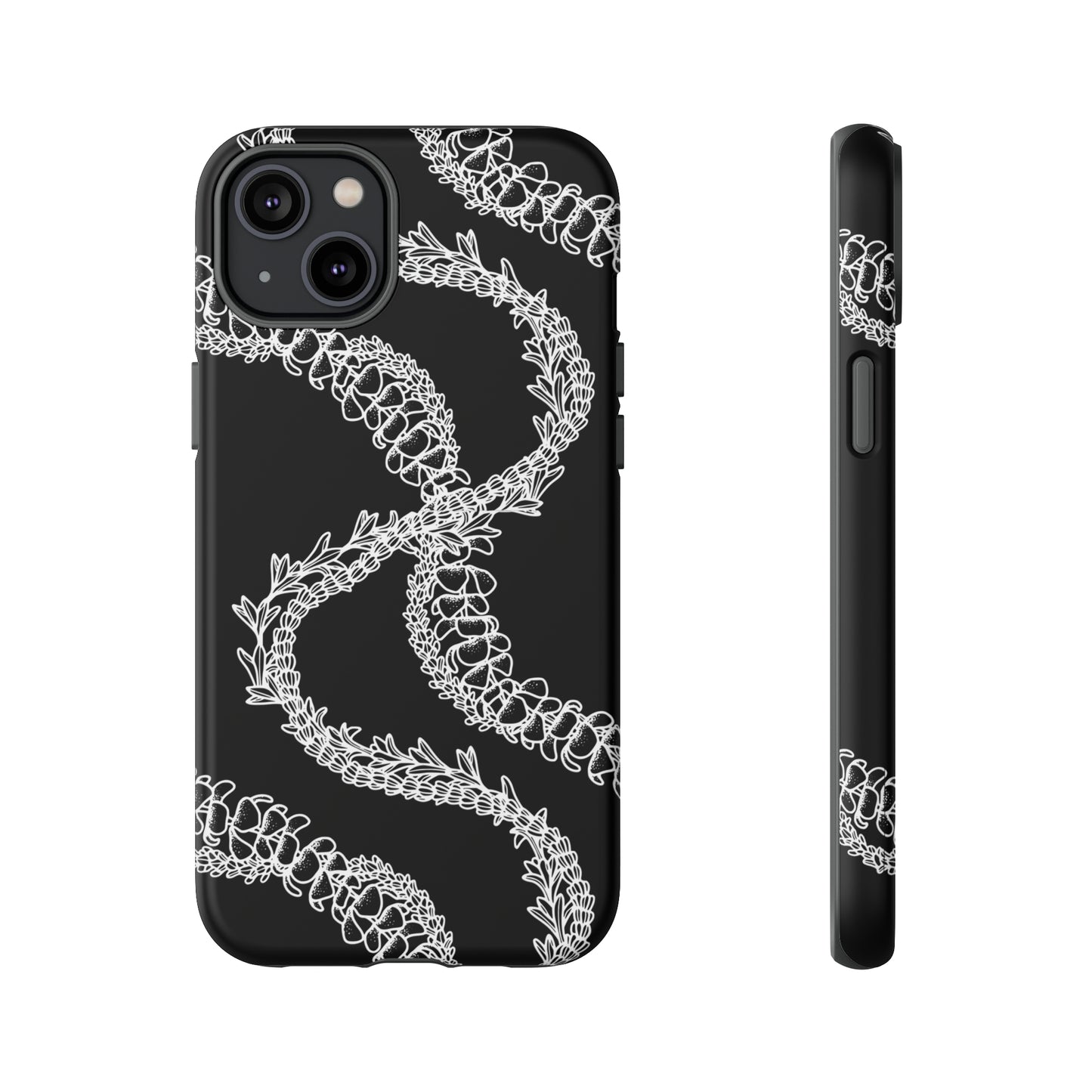 Black Curvy Lei Phone Case