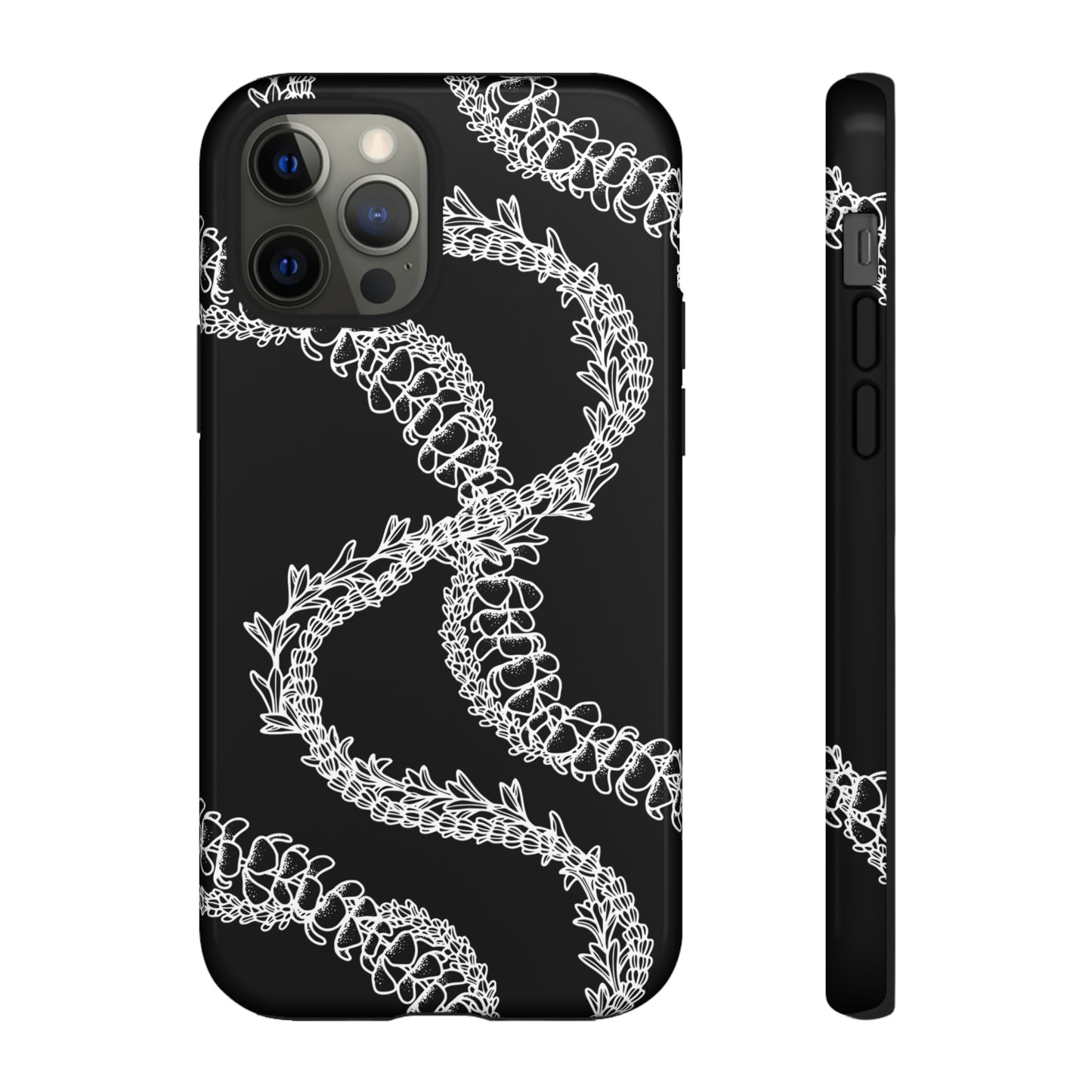 Black Curvy Lei Phone Case