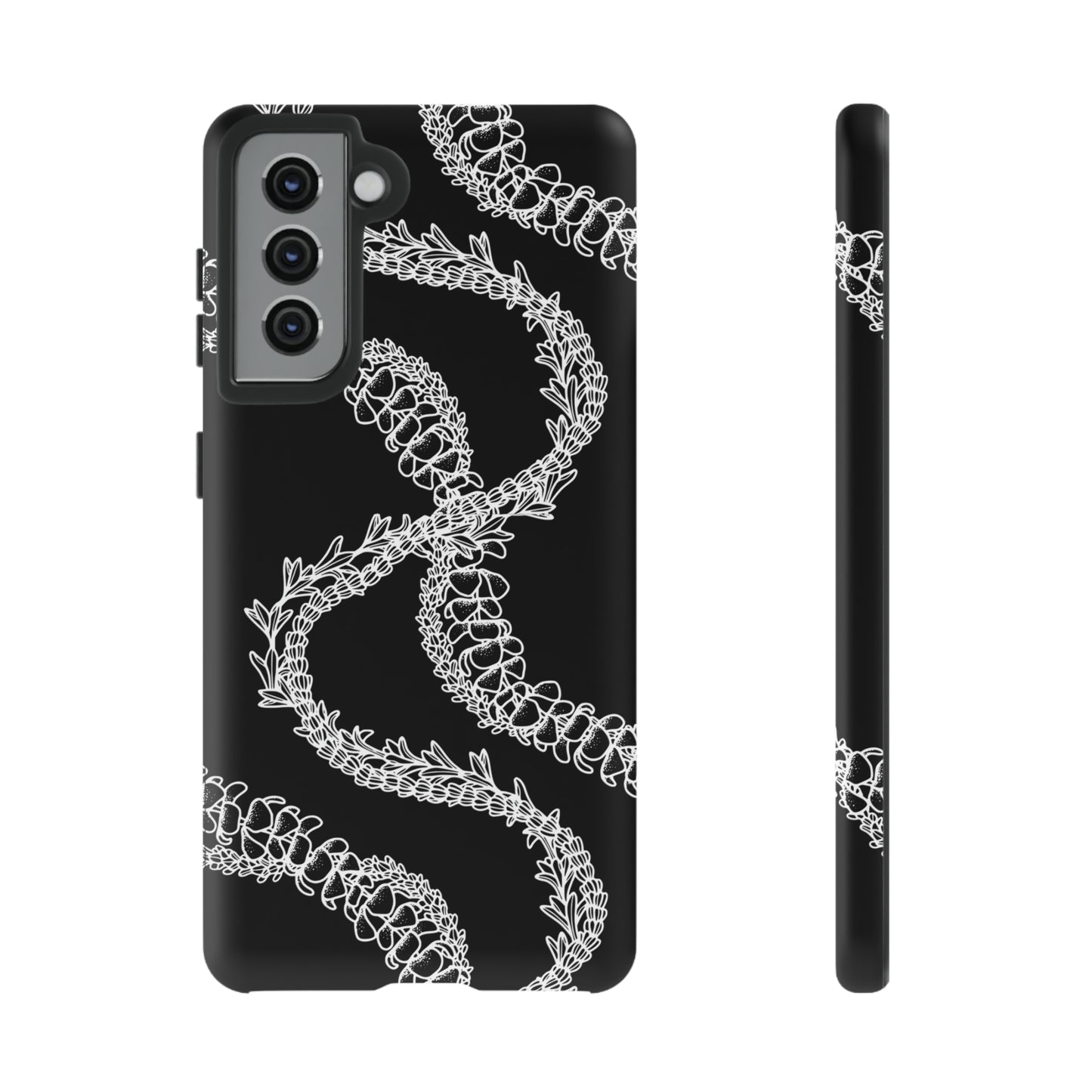 Black Curvy Lei Phone Case