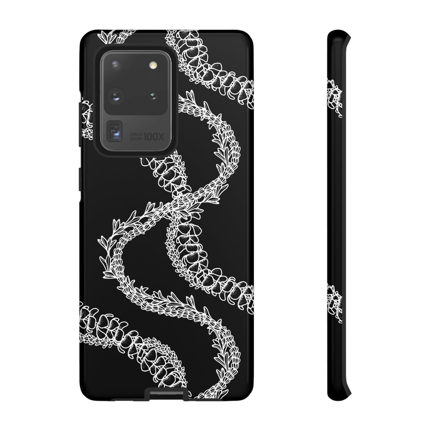 Black Curvy Lei Phone Case