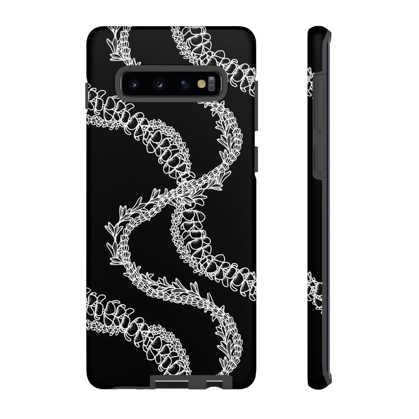 Black Curvy Lei Phone Case