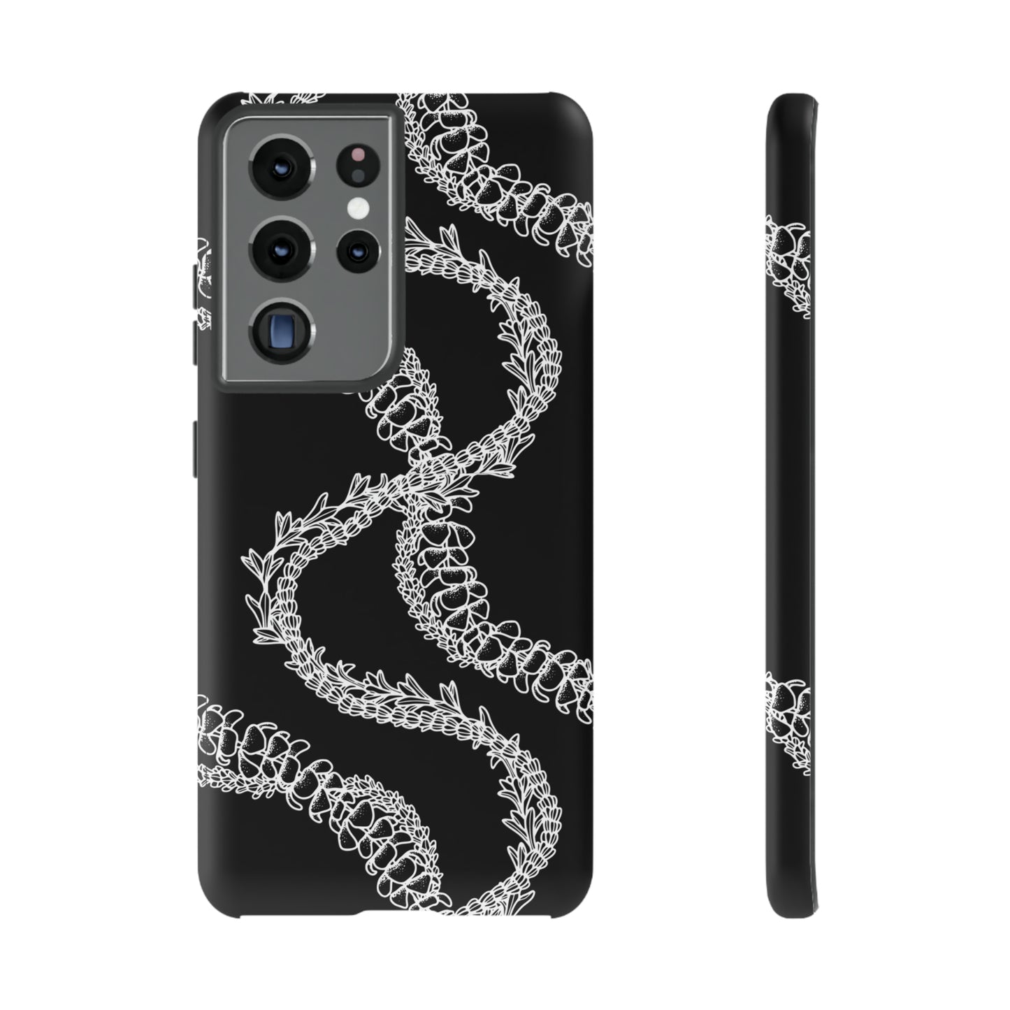 Black Curvy Lei Phone Case