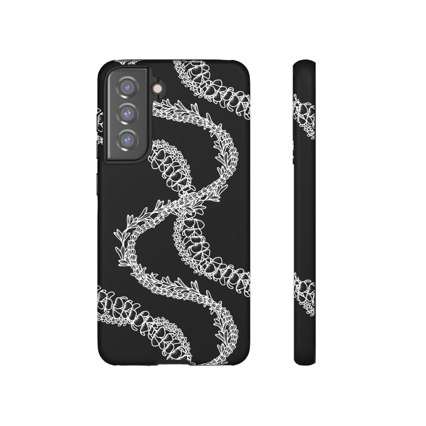 Black Curvy Lei Phone Case