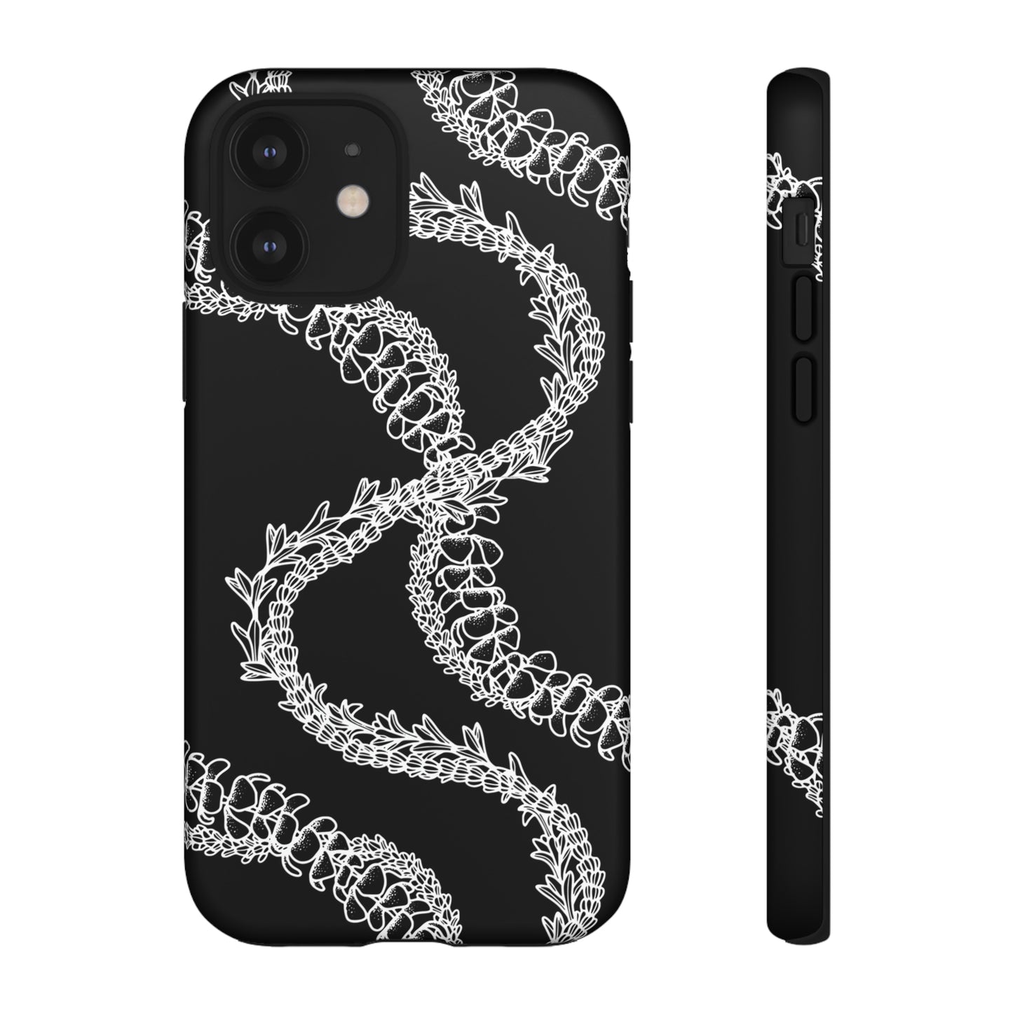 Black Curvy Lei Phone Case