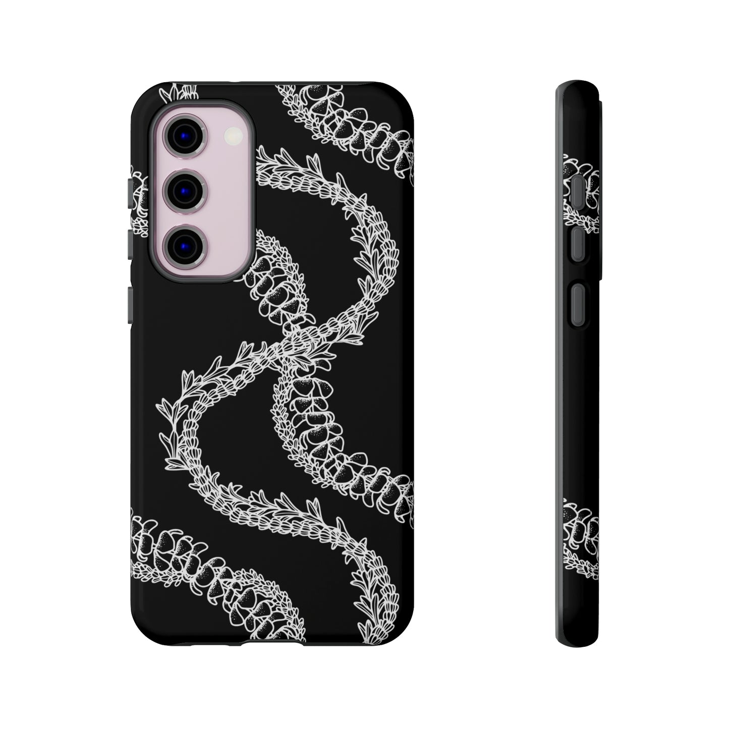 Black Curvy Lei Phone Case