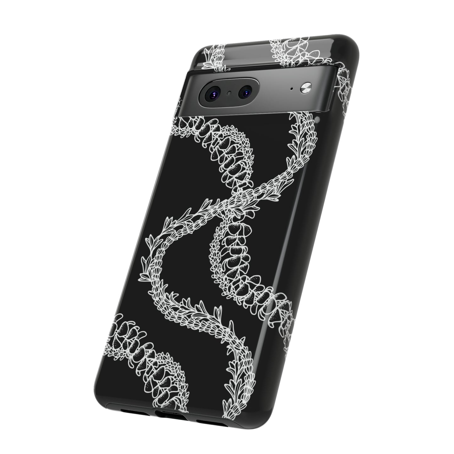 Black Curvy Lei Phone Case