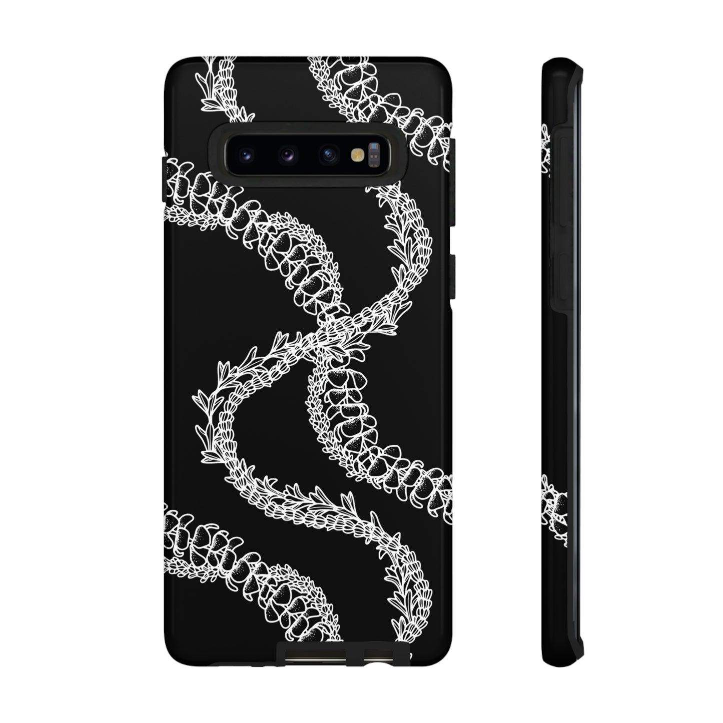 Black Curvy Lei Phone Case